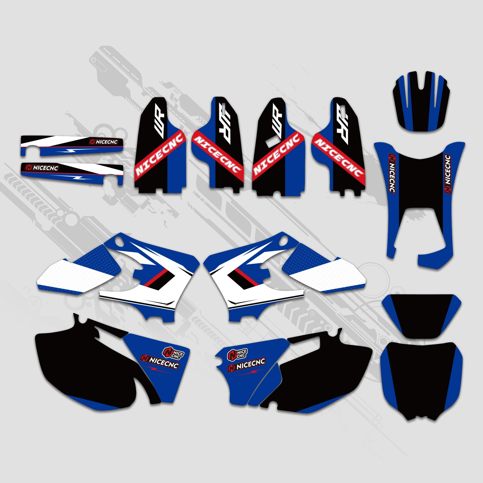 Motorcycle Full Graphics Decals Stickers Kit For YAMAHA WR250F WR450F 2005-2006
