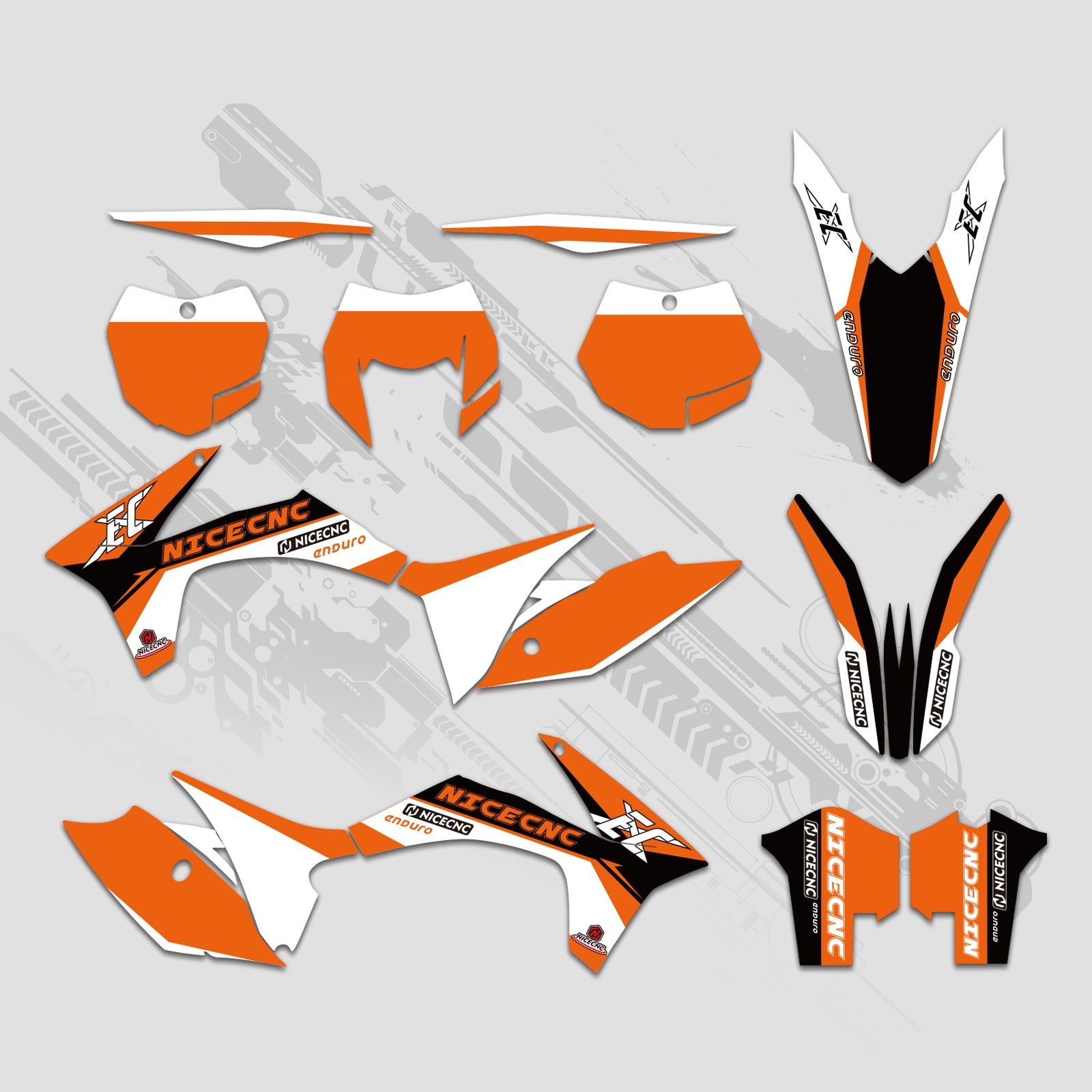 Motorcycle Full Graphics Decals Stickers Kit For KTM EXC 2012-2013 XC 2011