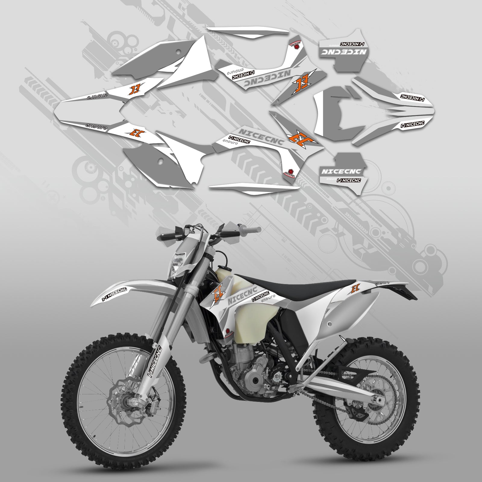 Off-Road Bike Full Graphics Decals Stickers Kit For KTM EXC 2012-2013 XC 2011