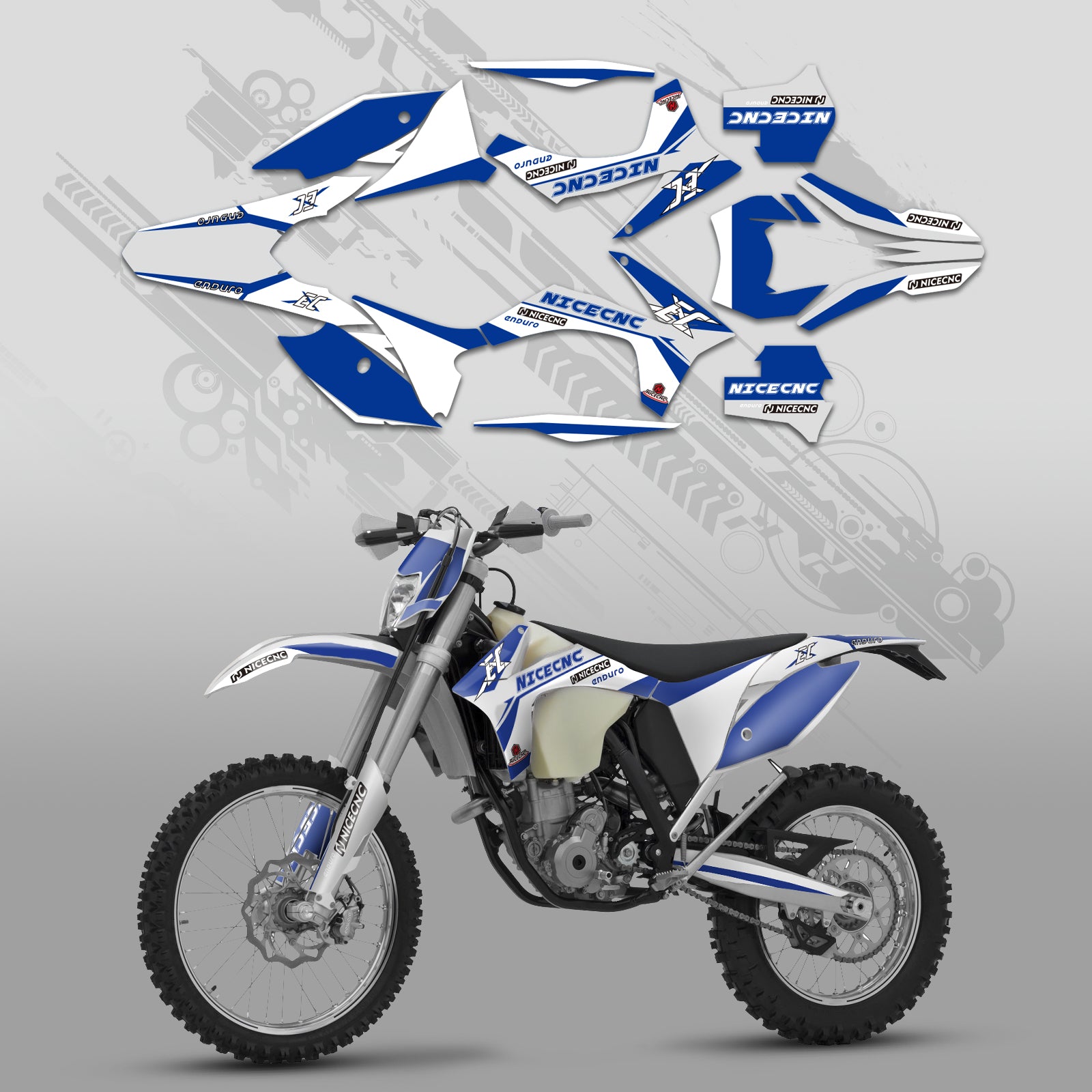 Off-Road Bike Full Graphics Decals Stickers Kit For KTM EXC 2012-2013 XC 2011