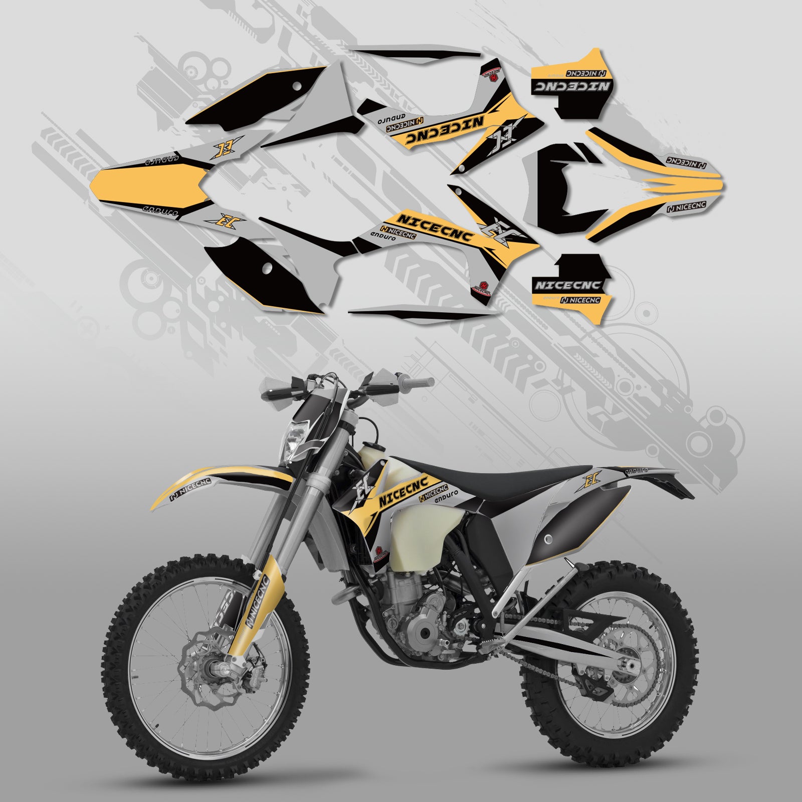 Off-Road Bike Full Graphics Decals Stickers Kit For KTM EXC 2012-2013 XC 2011