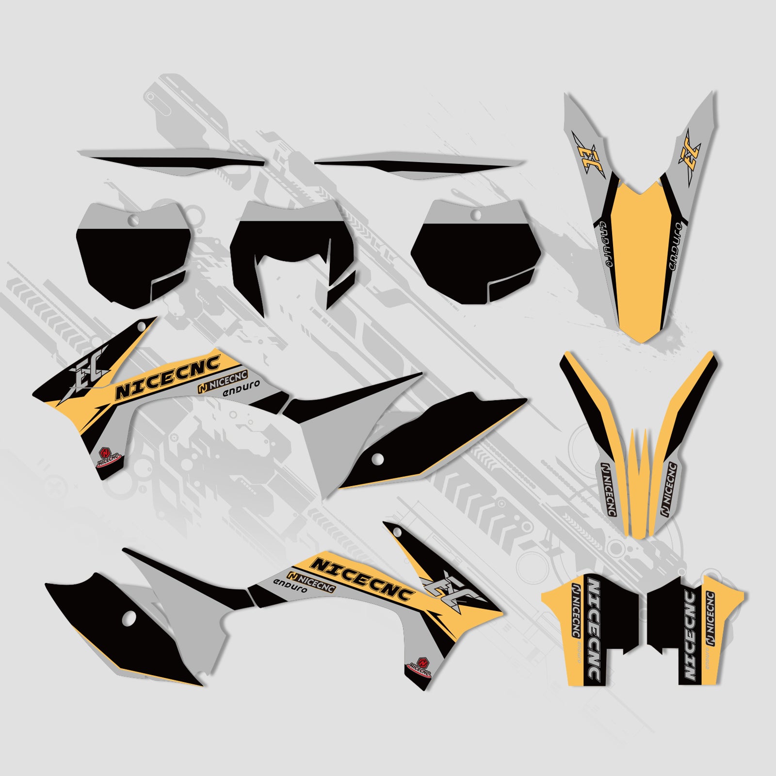 Off-Road Bike Full Graphics Decals Stickers Kit For KTM EXC 2012-2013 XC 2011