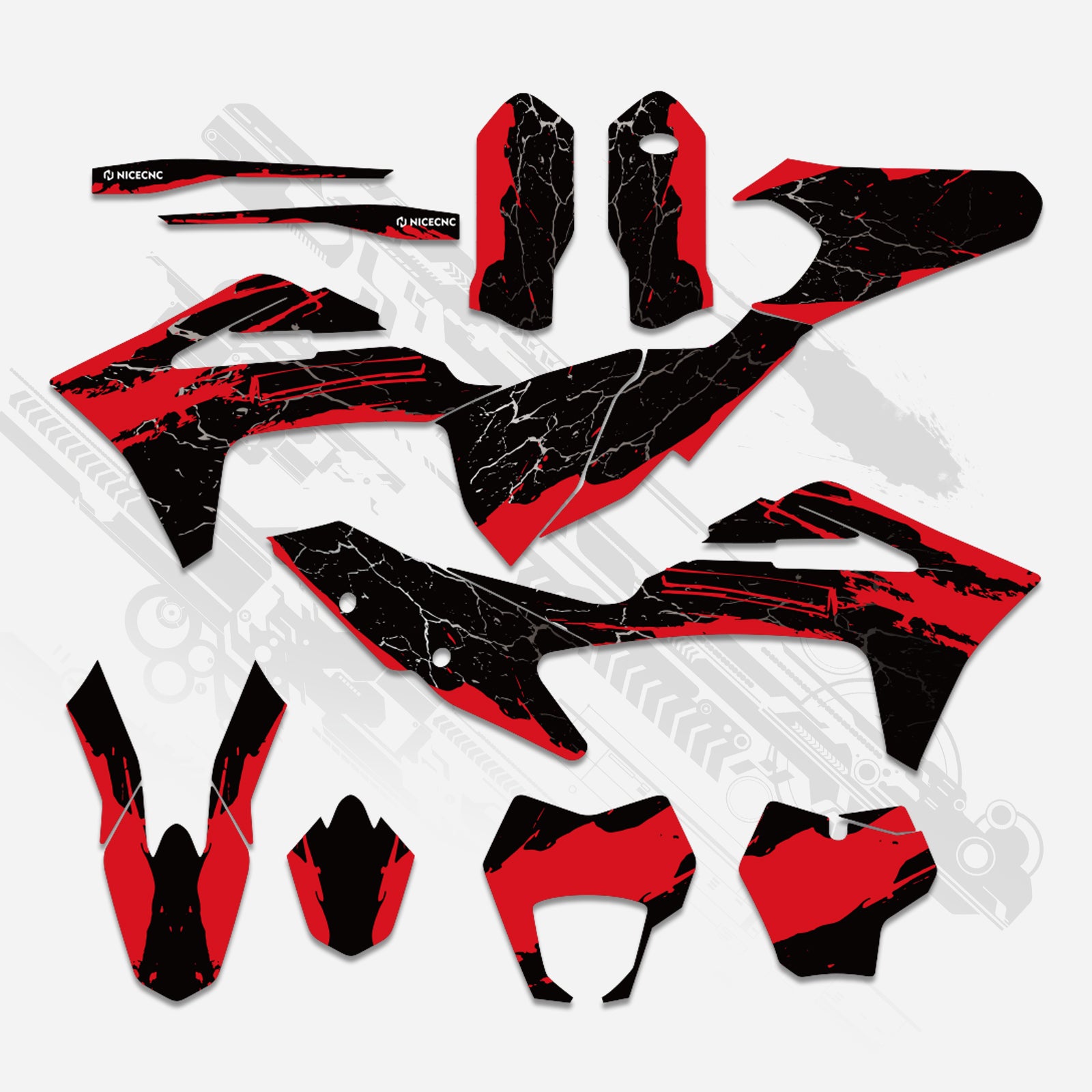 Motorcycle Full Graphics Decals Stickers Kit For GAS GAS EC Enduro 2021-2023