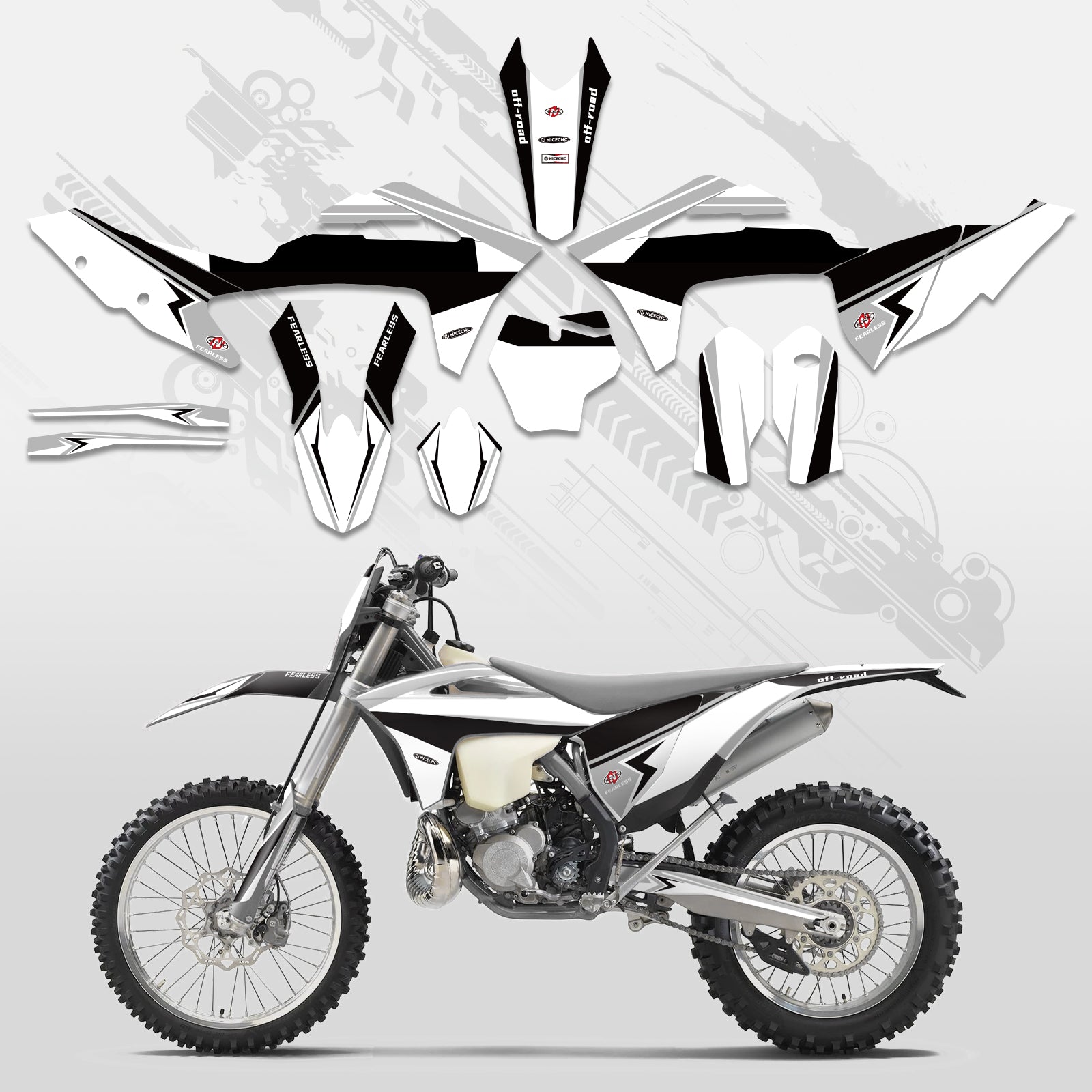 Off-Road Bike Full Graphics Decals Stickers Kit For GAS GAS MC Motocross 2021-2023