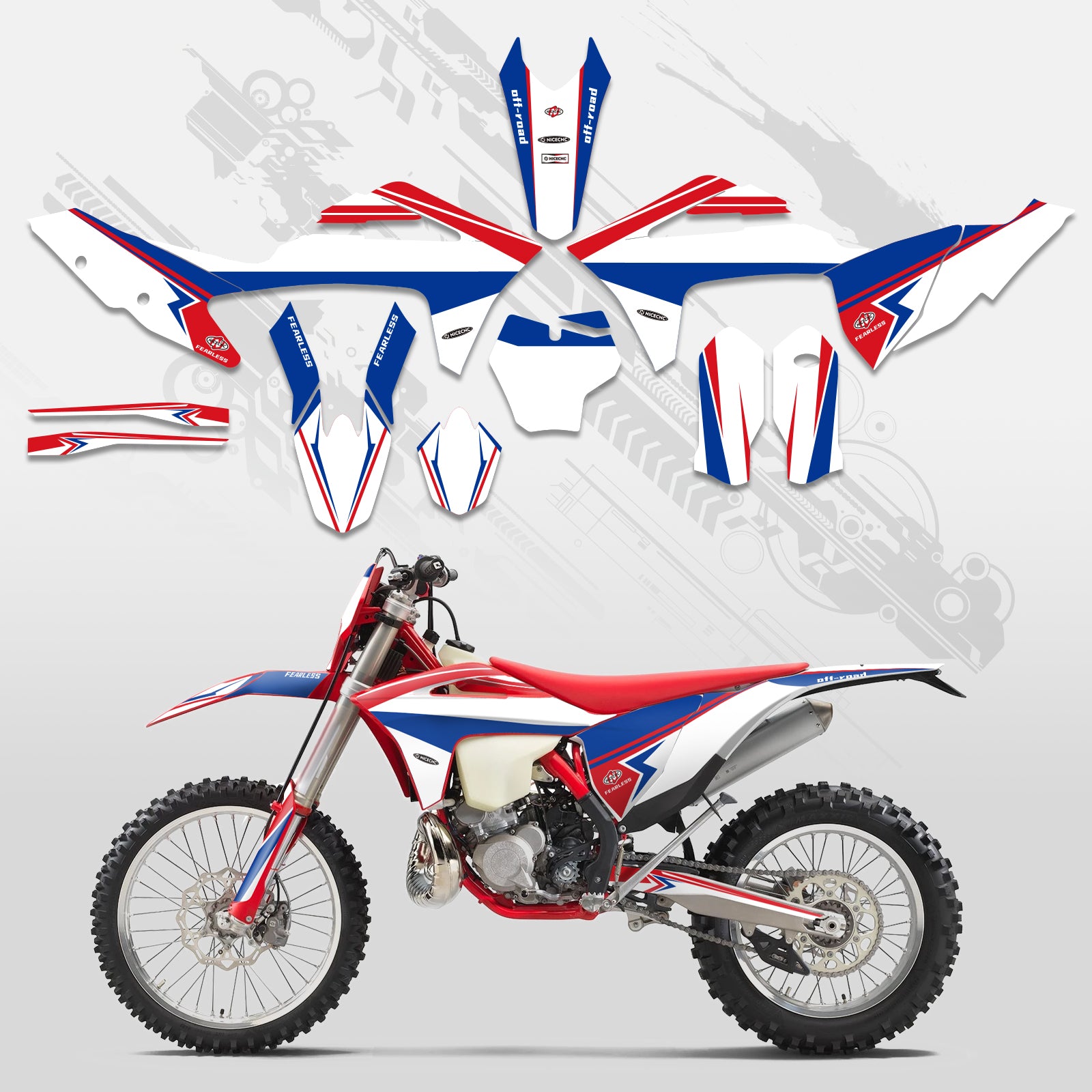 Off-Road Bike Full Graphics Decals Stickers Kit For GAS GAS MC Motocross 2021-2023