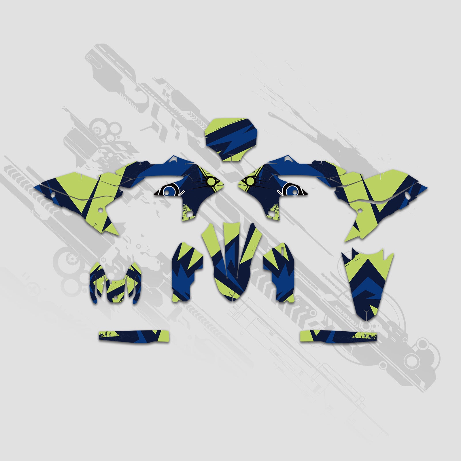 Motorcycle Full Graphics Decals Stickers Set For Yamaha YZ250F YZ450F 2023-2024