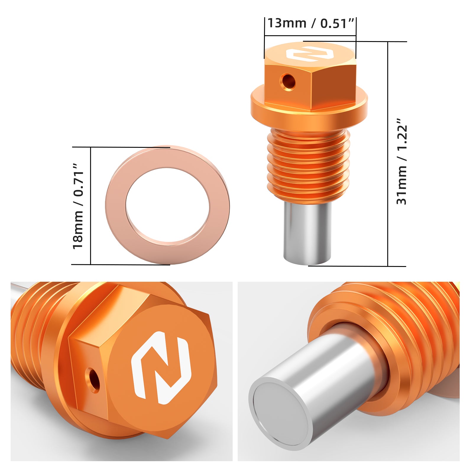Magnetic Oil Drain Plug For KTM 125-530 XC SX XCF SXF EXC XCW 690 Enduro SMC R