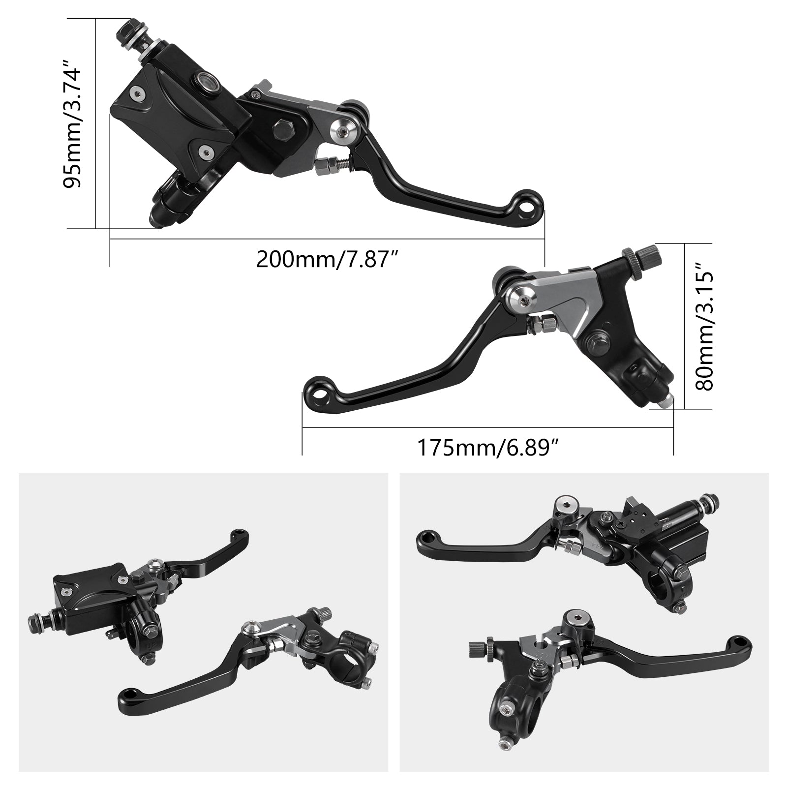 7/8" Hydraulic Brake Cable Clutch Levers for OFF-Road Motorcycles