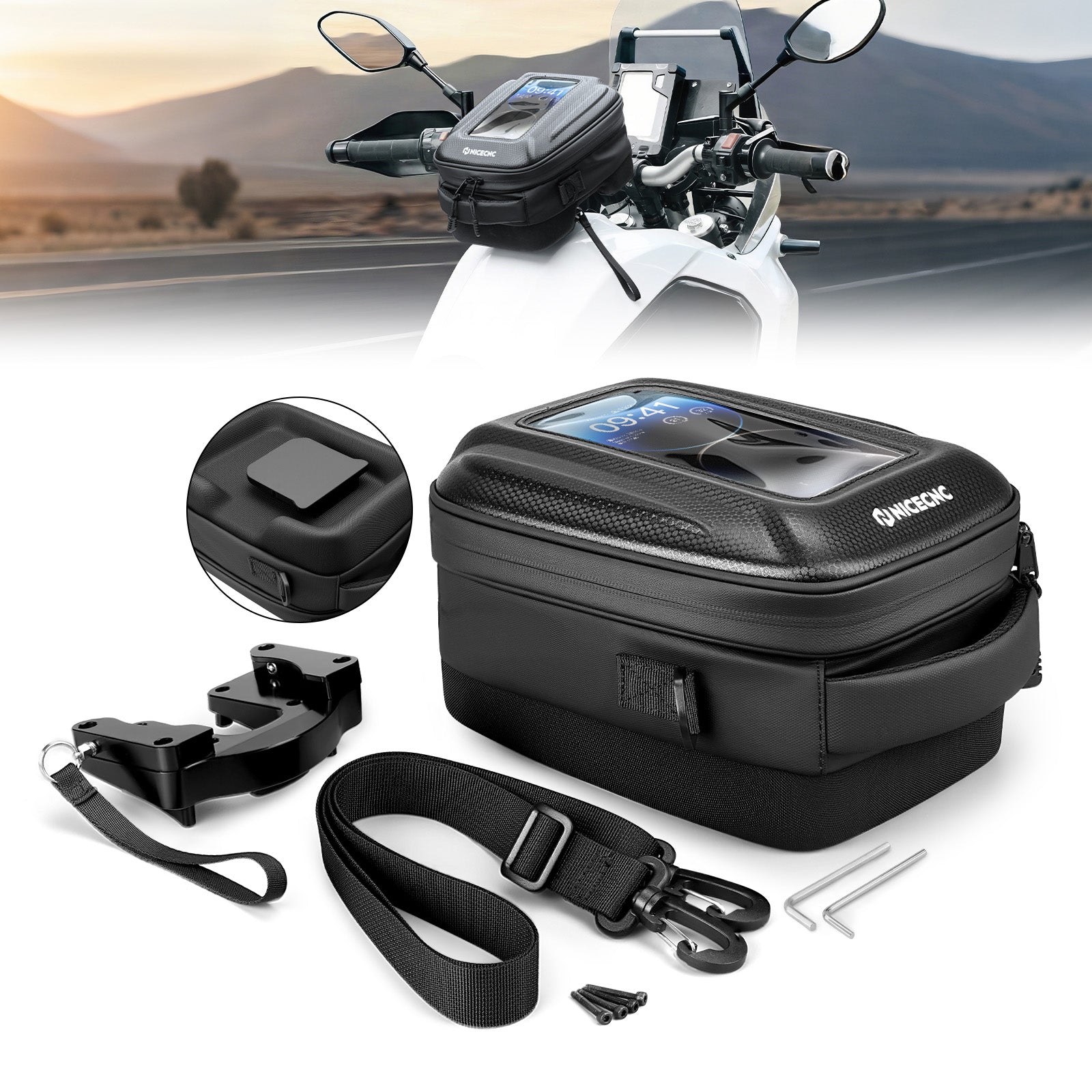 Quick-Release Tank Bag Push-Pull Lock System For Yamaha Tenere 700 2019-2024