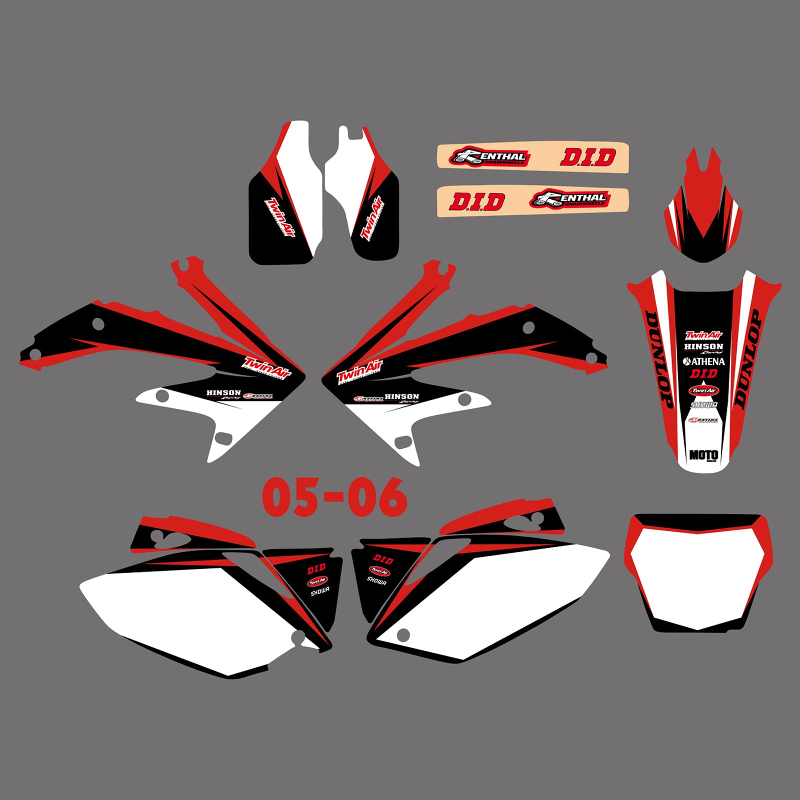 Graphics Background Decal Stickers For HONDA CRF450 2005-2006