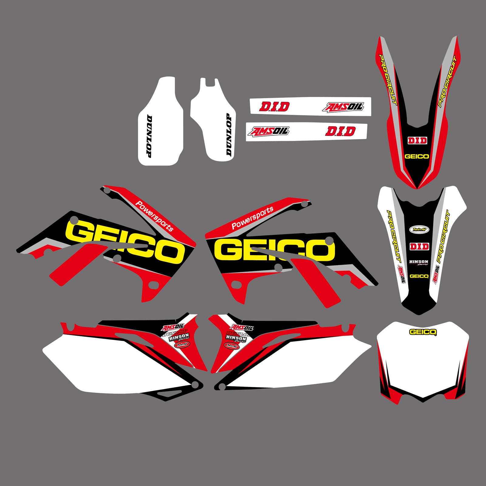 Full Graphics Decals Stickers For HONDA CRF250 2010-2013 CRF450 2009-2012