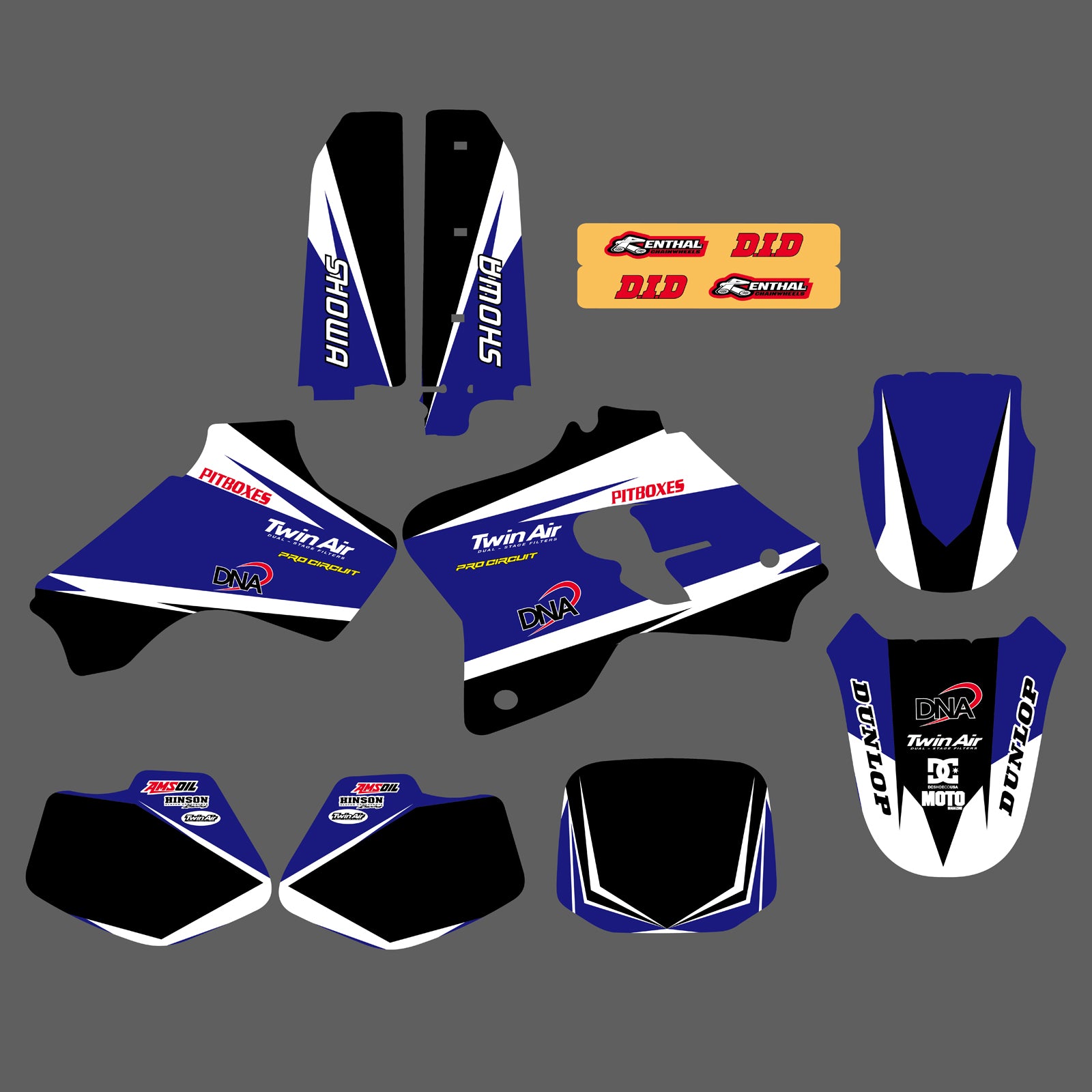 Motorcycle Team Full Graphic Decals Stickers Kit For Yamaha YZ80 1993-2001