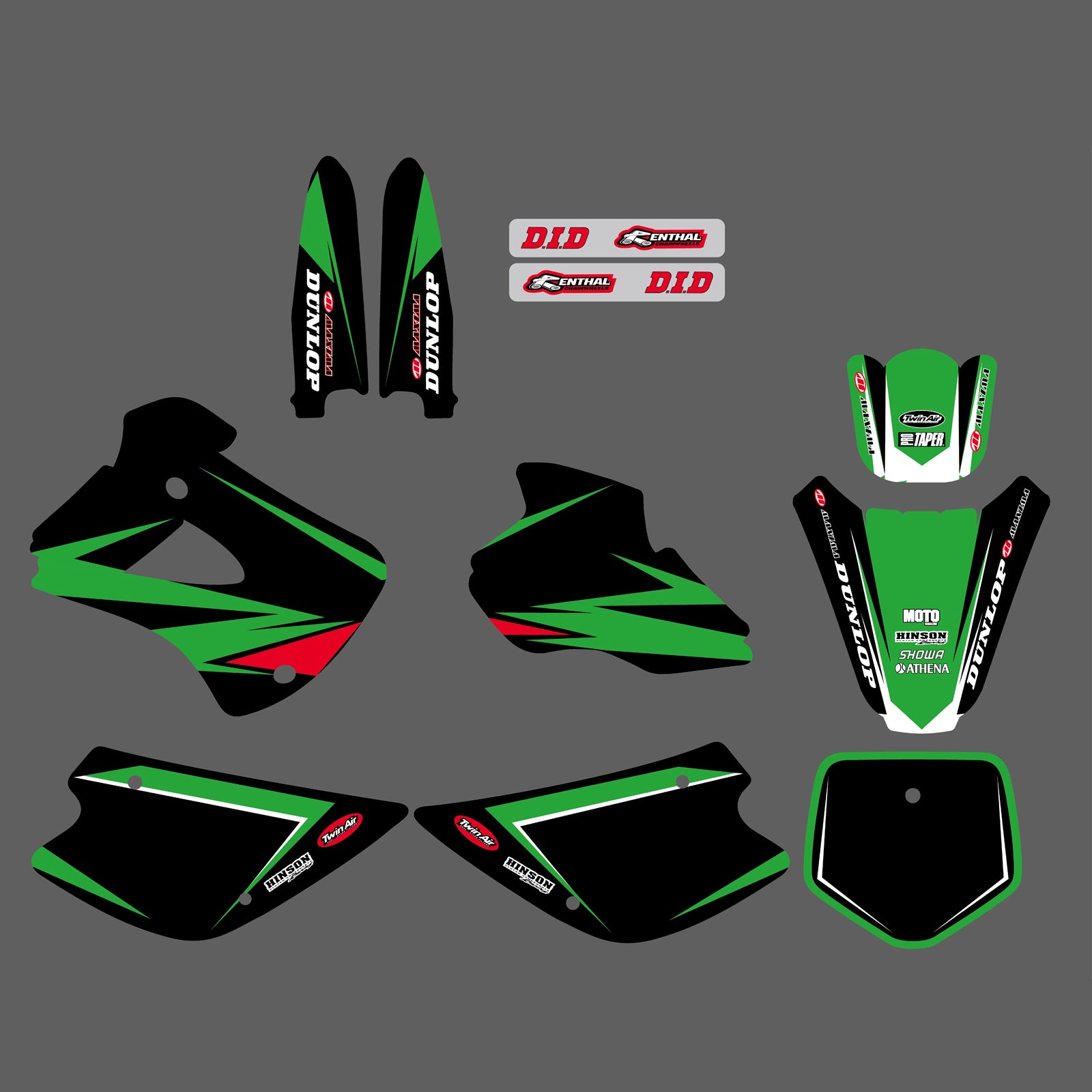 Motocycle Team Full Graphics Background Decal Sticker Kit For KAWASAKI KX80/KX85/KX100 1998-2000