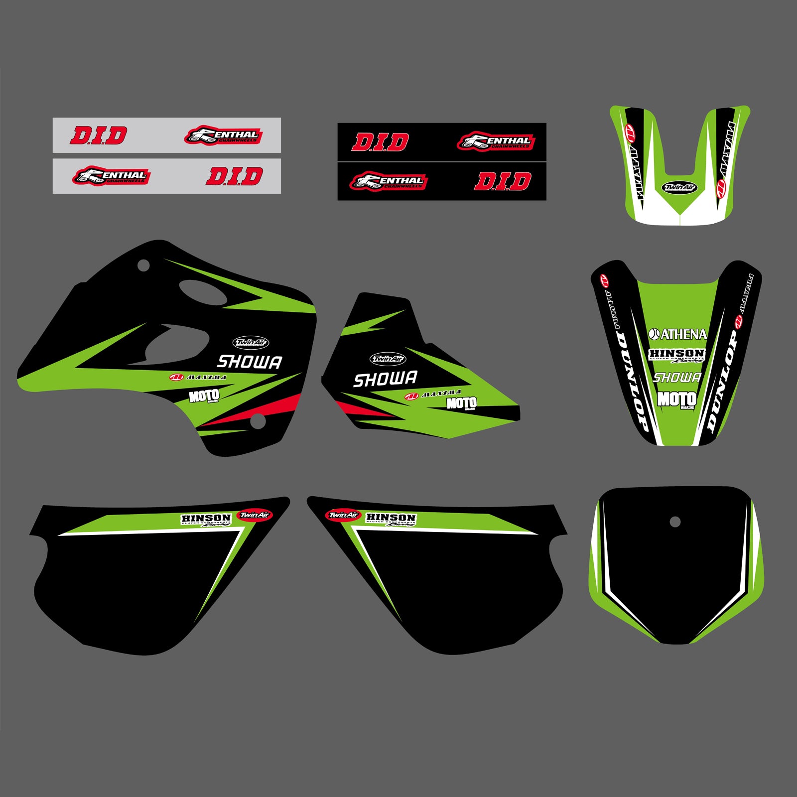 Motocycle Team Full Graphics Background Decal Sticker Kit For KAWASAKI KX80/KX85/KX100 1998-2000