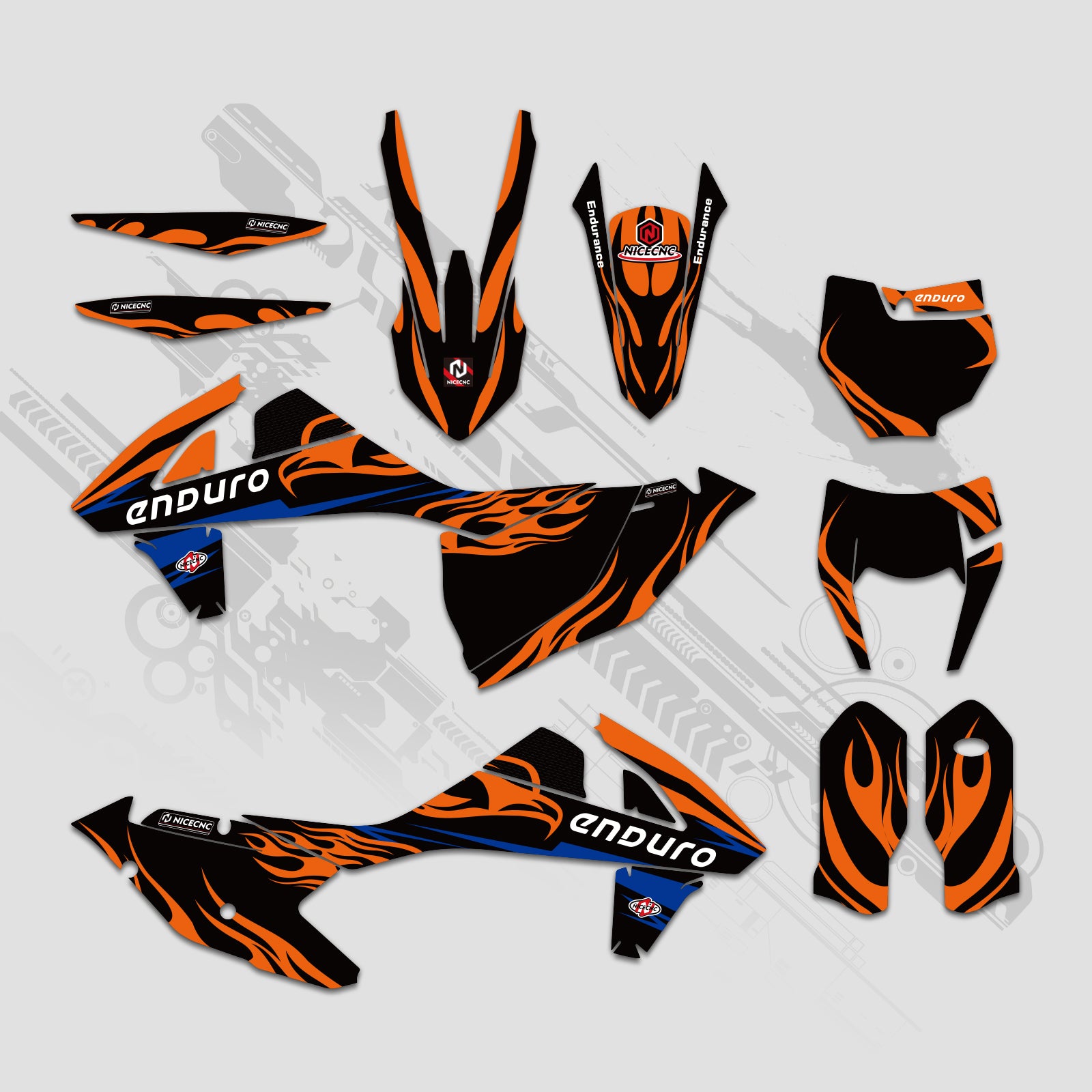 Motorcycle Full Graphics Decals Stickers Kit For KTM EXC/XC/XCF	2017-2019