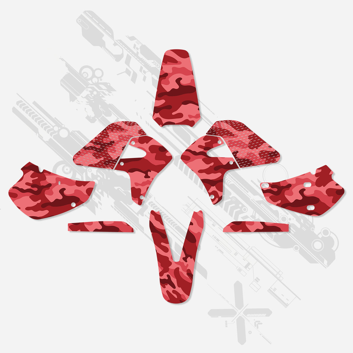 Motorcycle Full Graphics Decals Stickers Set For HONDA XR650R 2000-2009