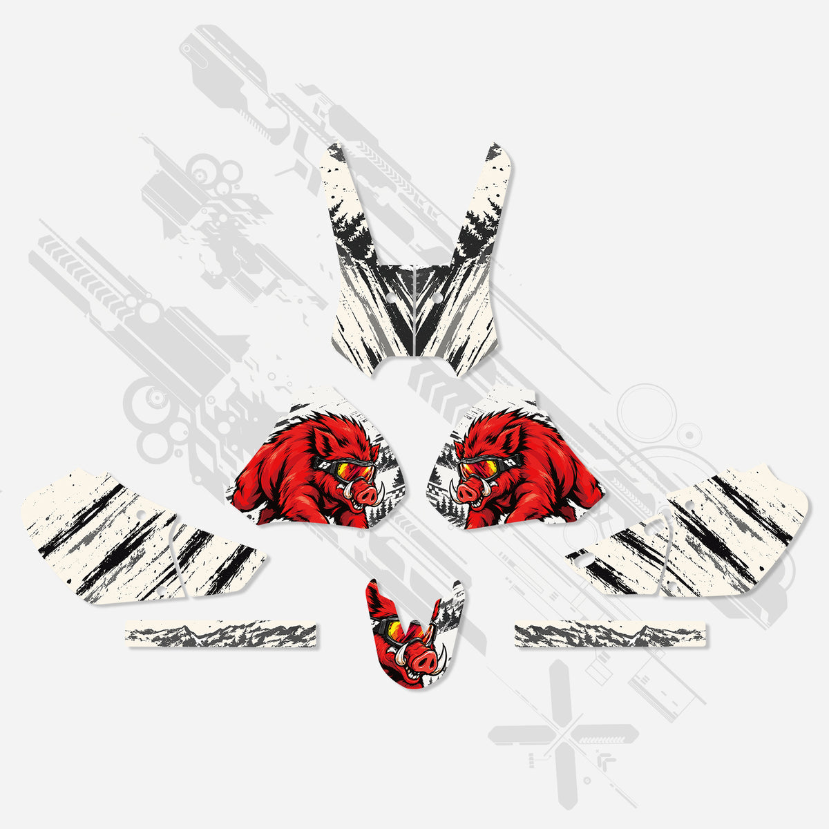 Motorcycle Full Graphics Decals Stickers Set For HONDA XR250/XR400 1996-2004