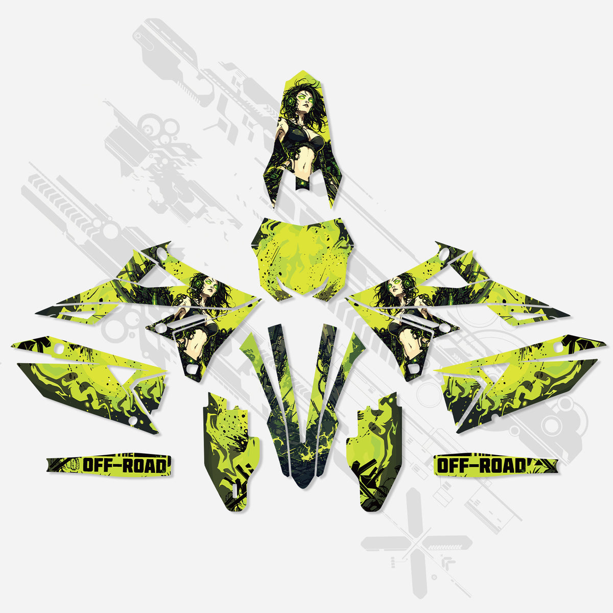 Motorcycle Full Graphics Decals Stickers Set For SUZUKI RMZ250 19-25 RMZ450 18-25