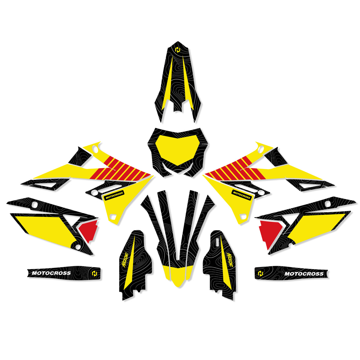 Motorcycle Full Graphics Decals Stickers Set For SUZUKI RMZ250 19-25 RMZ450 18-25