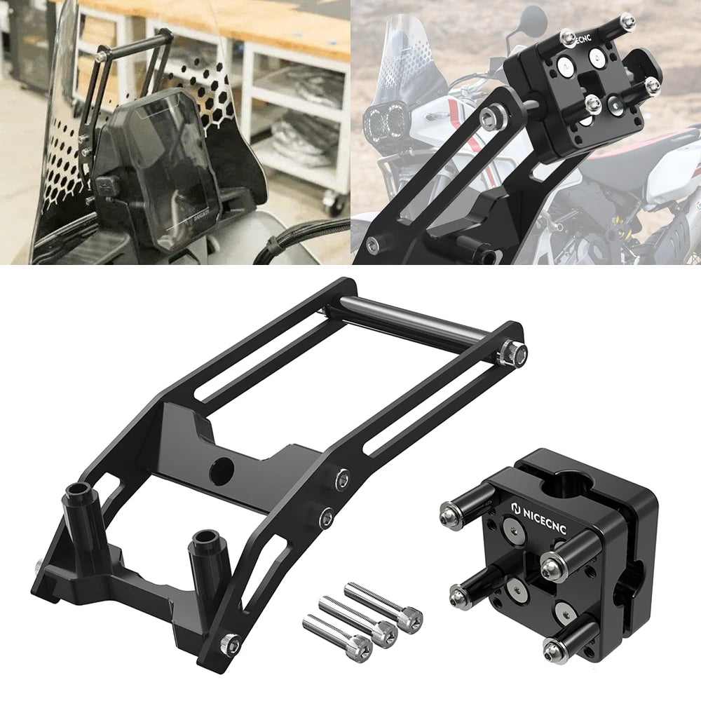 Adjustable 12MM Bar GPS Mount for Ducati DesertX 2022-2024