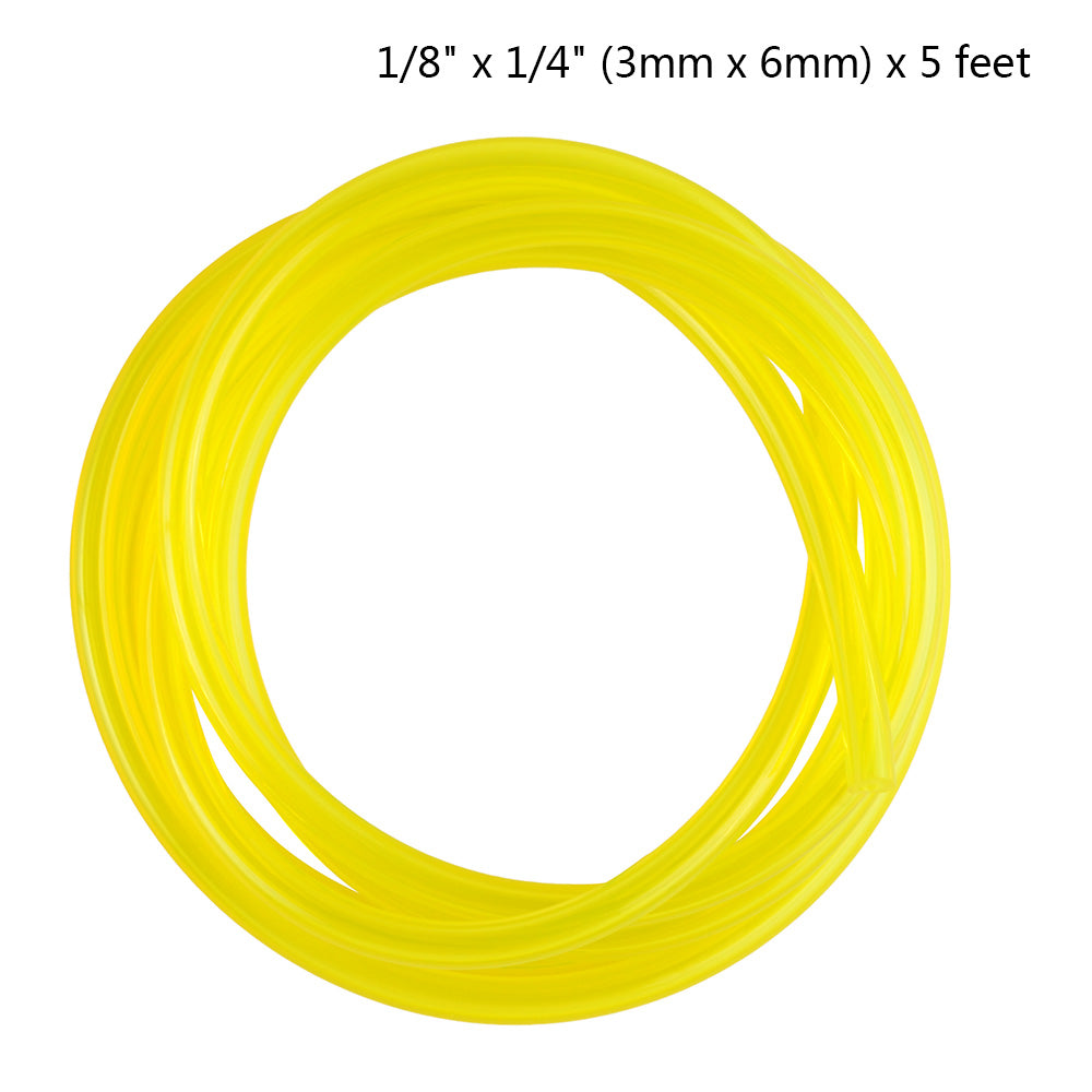 4x Polyurethane Petrol Fuel Gas Line Pipe Hose Tube For Trimmer/Chainsaw/Blower