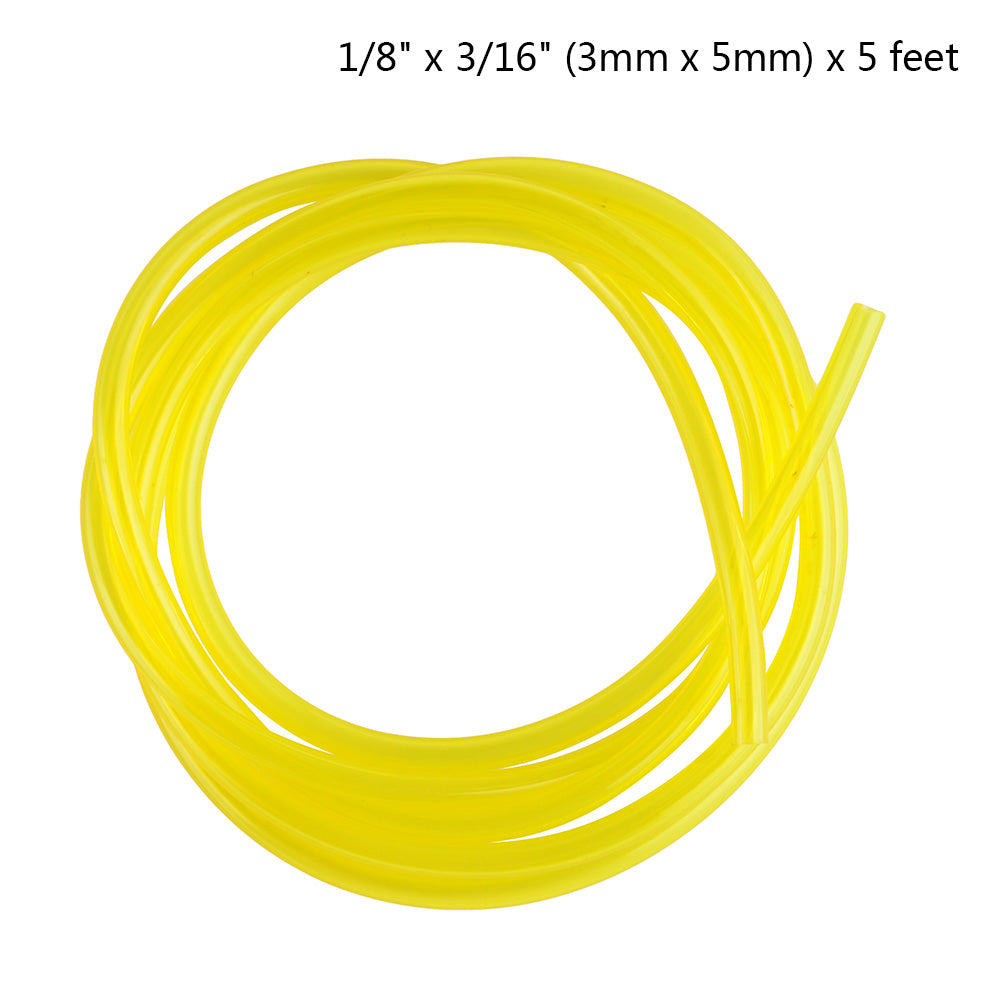 4x Polyurethane Petrol Fuel Gas Line Pipe Hose Tube For Trimmer/Chainsaw/Blower