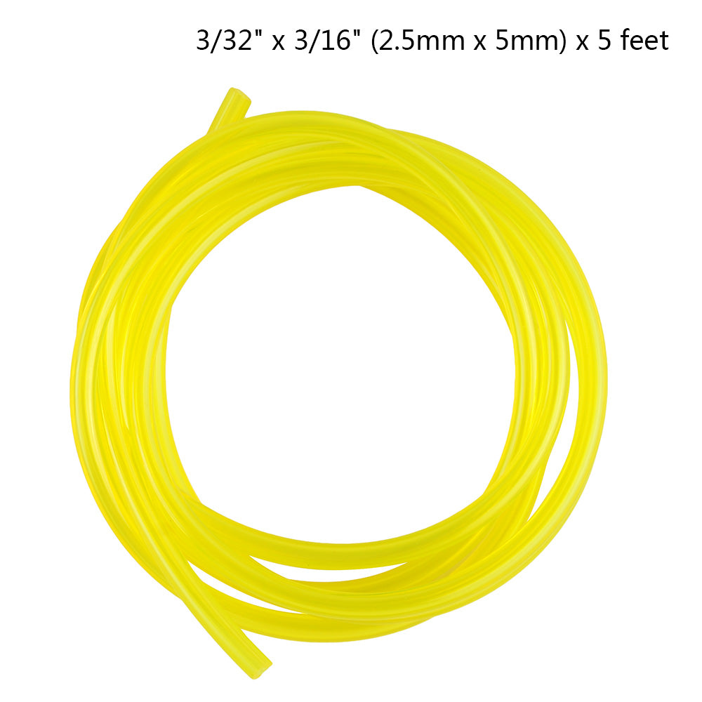 4x Polyurethane Petrol Fuel Gas Line Pipe Hose Tube For Trimmer/Chainsaw/Blower