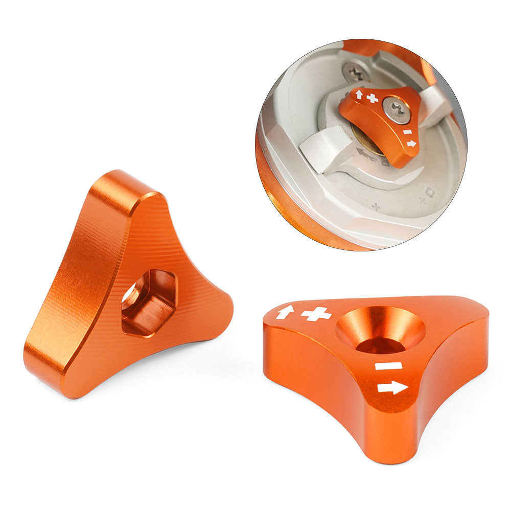 Front 48mm Fork Shock Absorber Adjusters Knob Bolts For KTM Husqvarna Beta