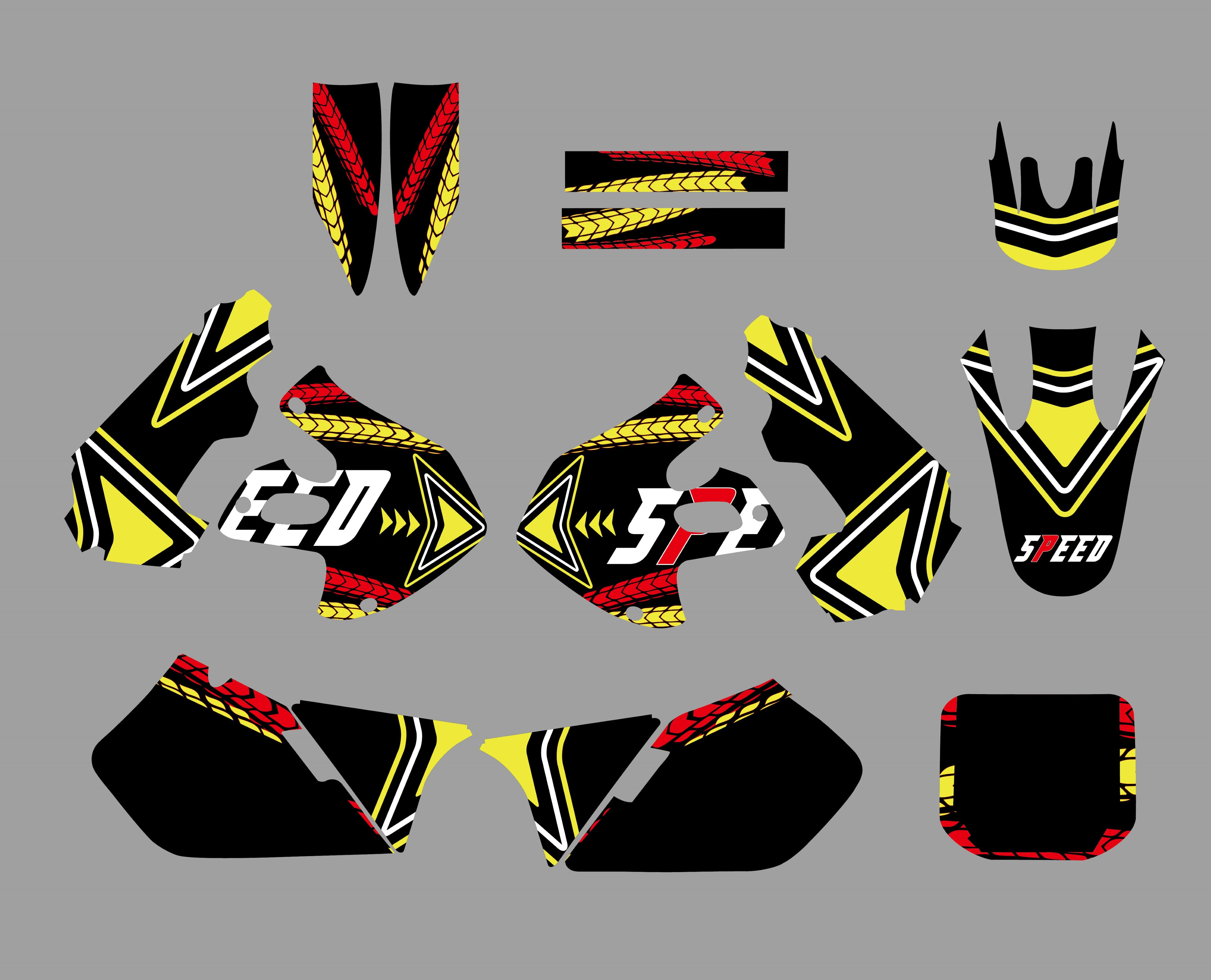 Motorcycle Full Graphic Decals Stickers For Suzuki RM125/RM250 1999-2000