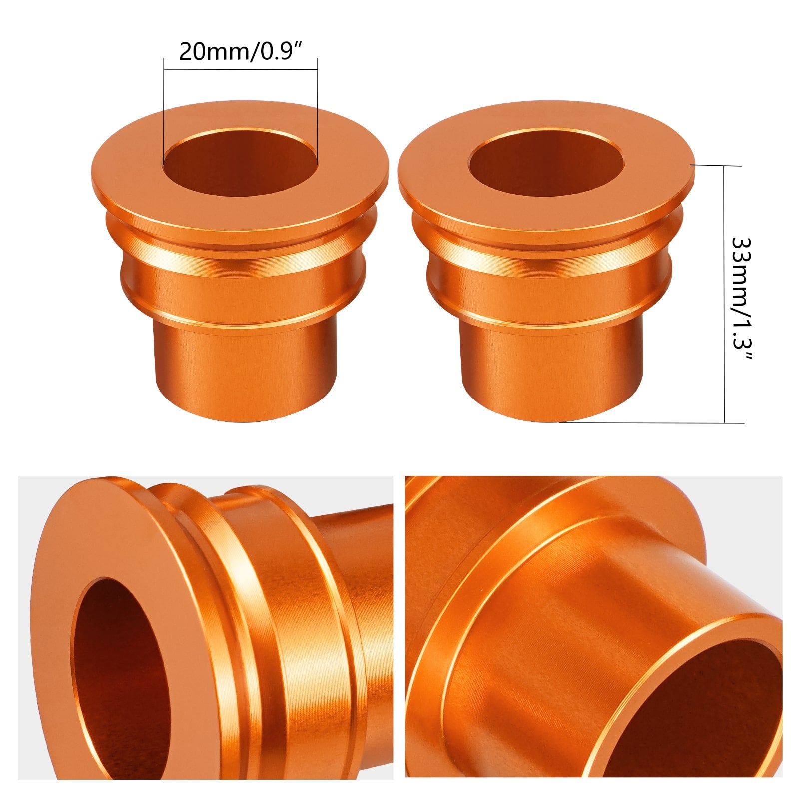 Rear Wheel Spacers For KTM 125-500 EXC/XC-W 16-22 Husqvarna 125-501 TE/FE 14-22 Gasgas EC 250/300/350 21-22