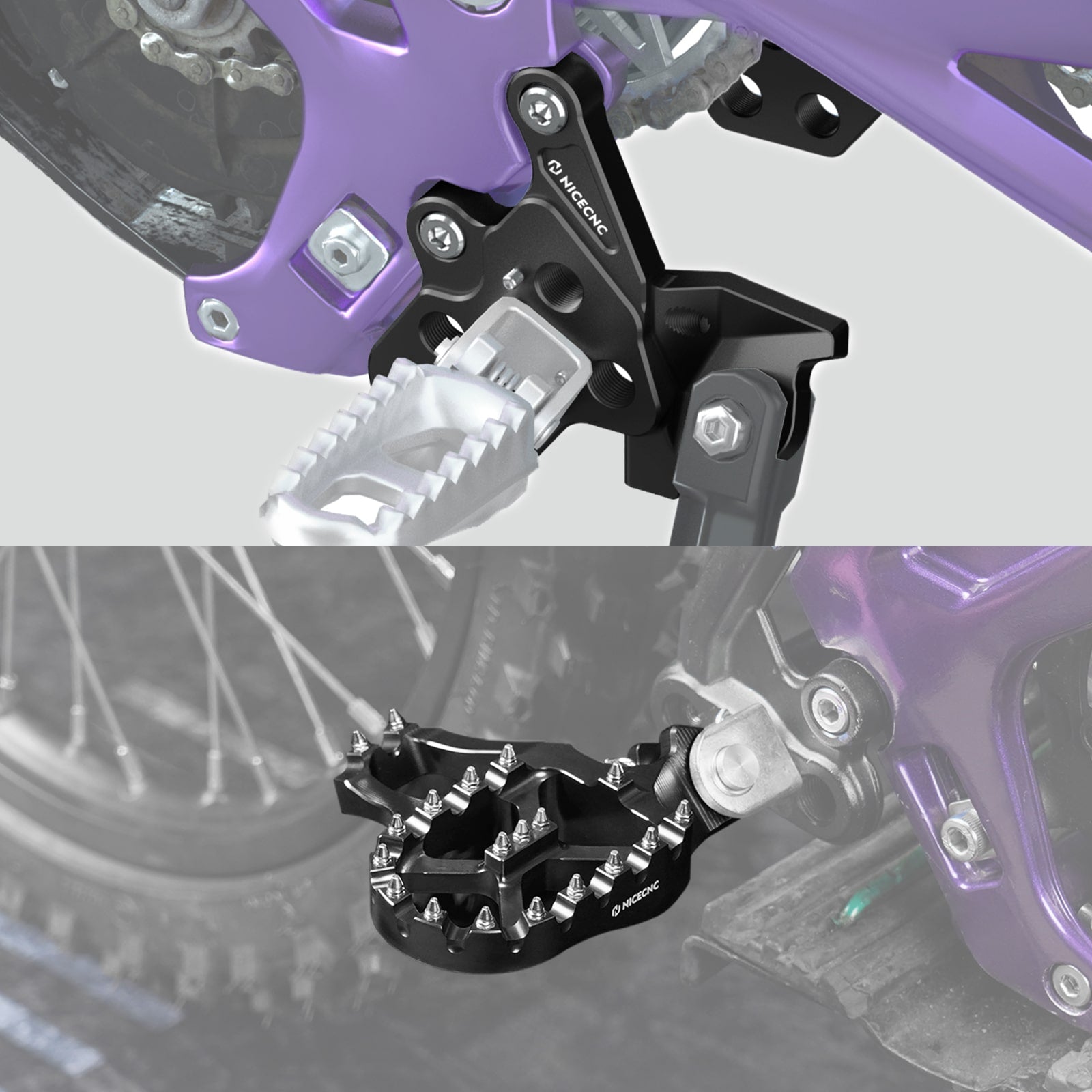 Extender Foot Pegs & Bracket Package For Surron Light Bee X / S Segway X160 X260 2017-2024