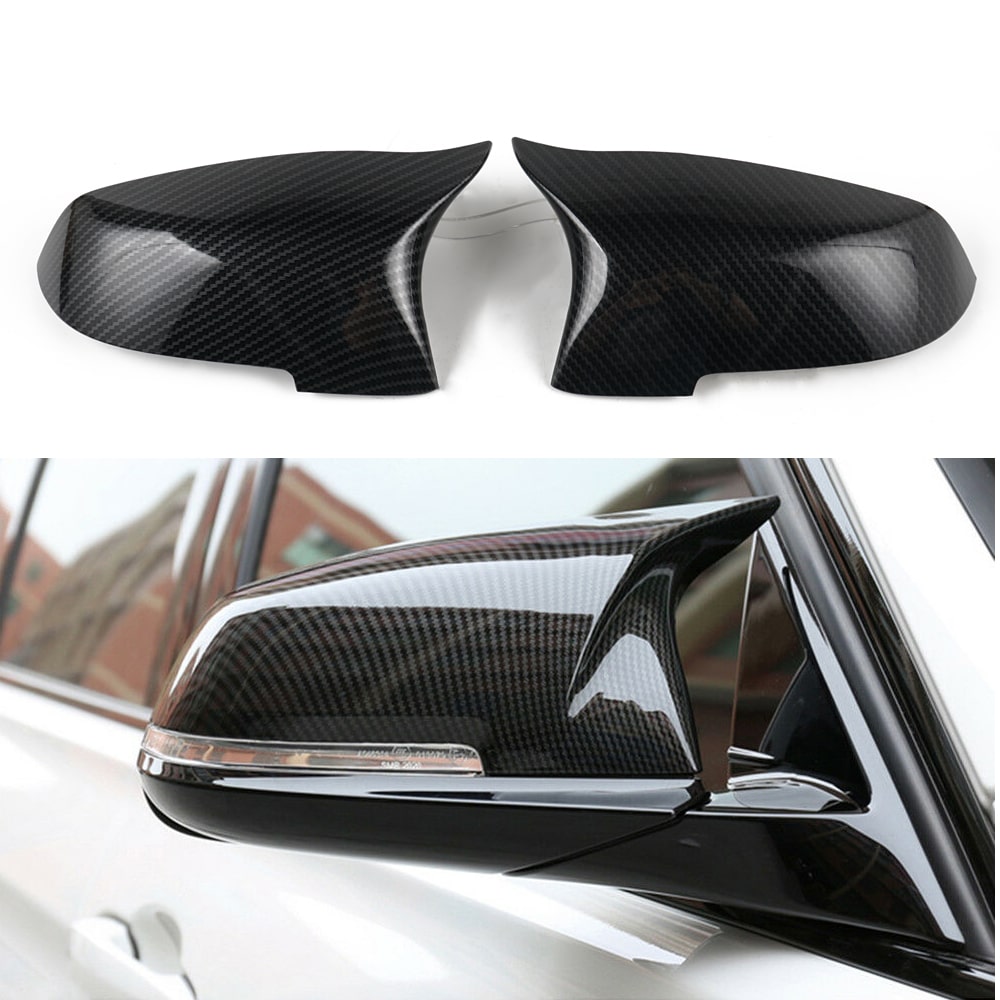 M-Style Carbon Fibre Look Mirror Caps Fit For BMW 5 Series F10 LCI