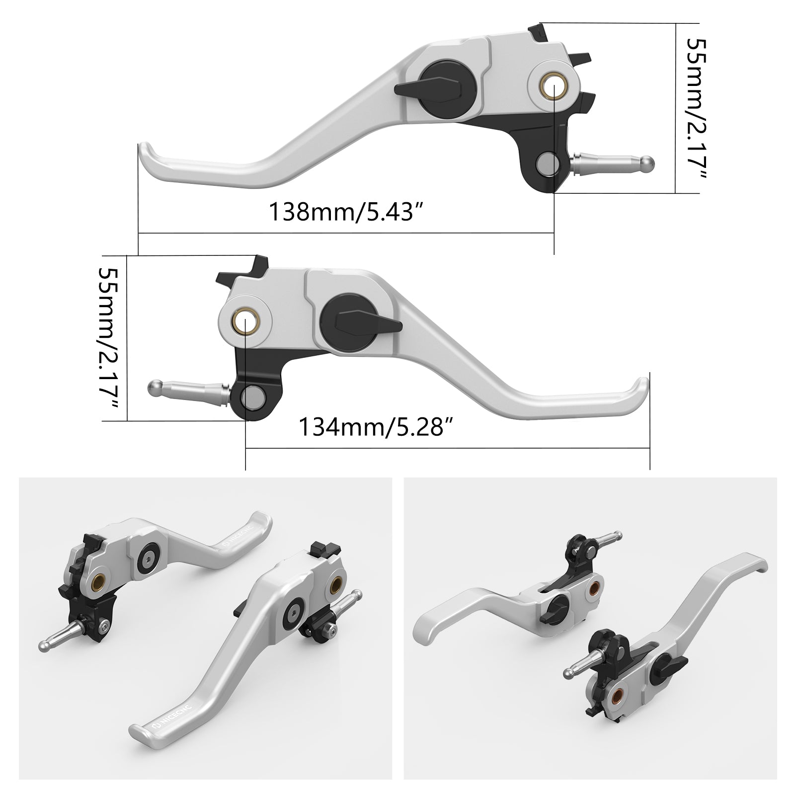 Shorty Brake Clutch Lever For BMW R1200GS Adv 2014-2018 R1250GS Adv 2018-2024