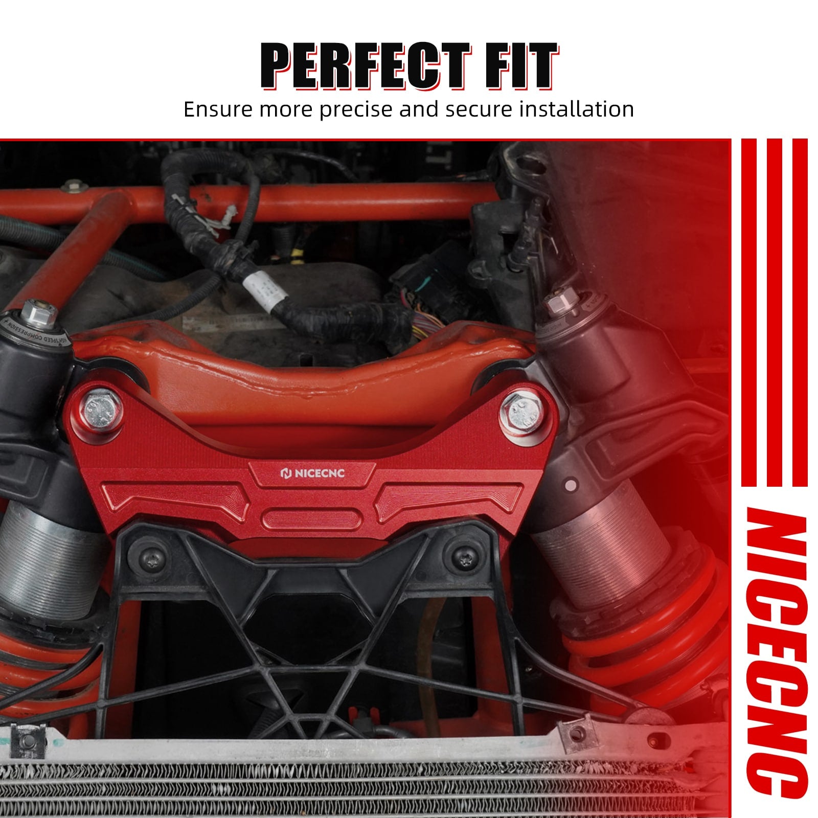 UTV Front Shock Tower Brace Bracket Mount For Can-Am X3 2017-2024