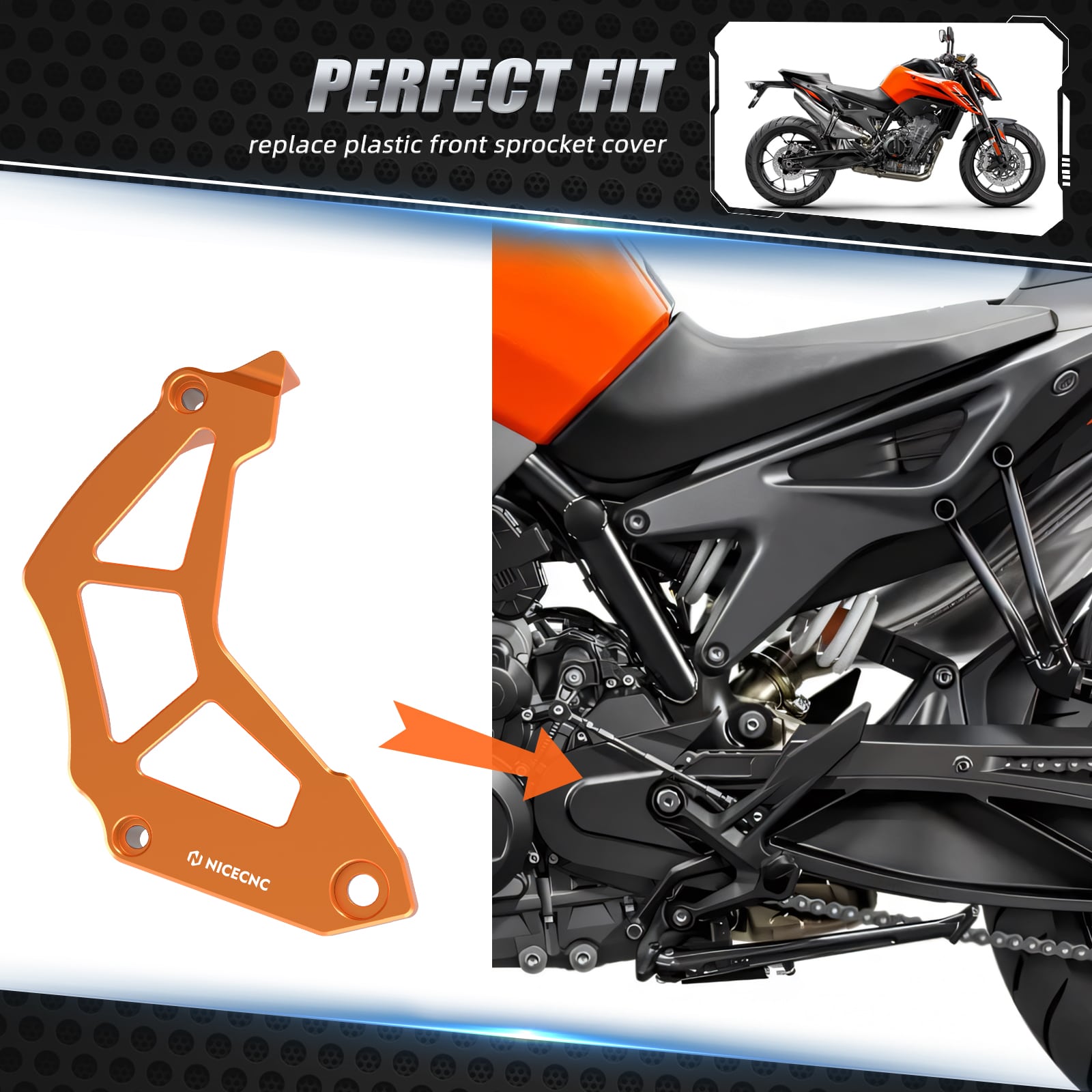 Chain Guard Cover Case Saver For KTM 790/890 Duke/Adv Husqvarna NORDEN