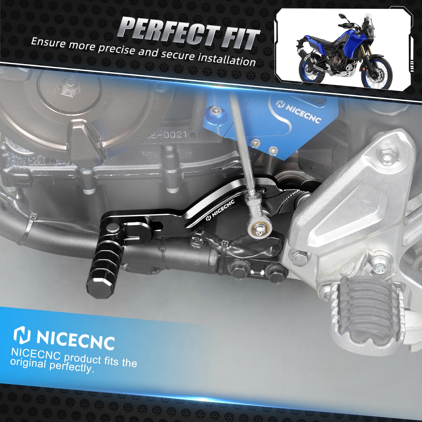 Lengthened Enlarged Foot Pegs 6061 Aluminum For YAMAHA TENERE 700 XTZ 700 19-25
