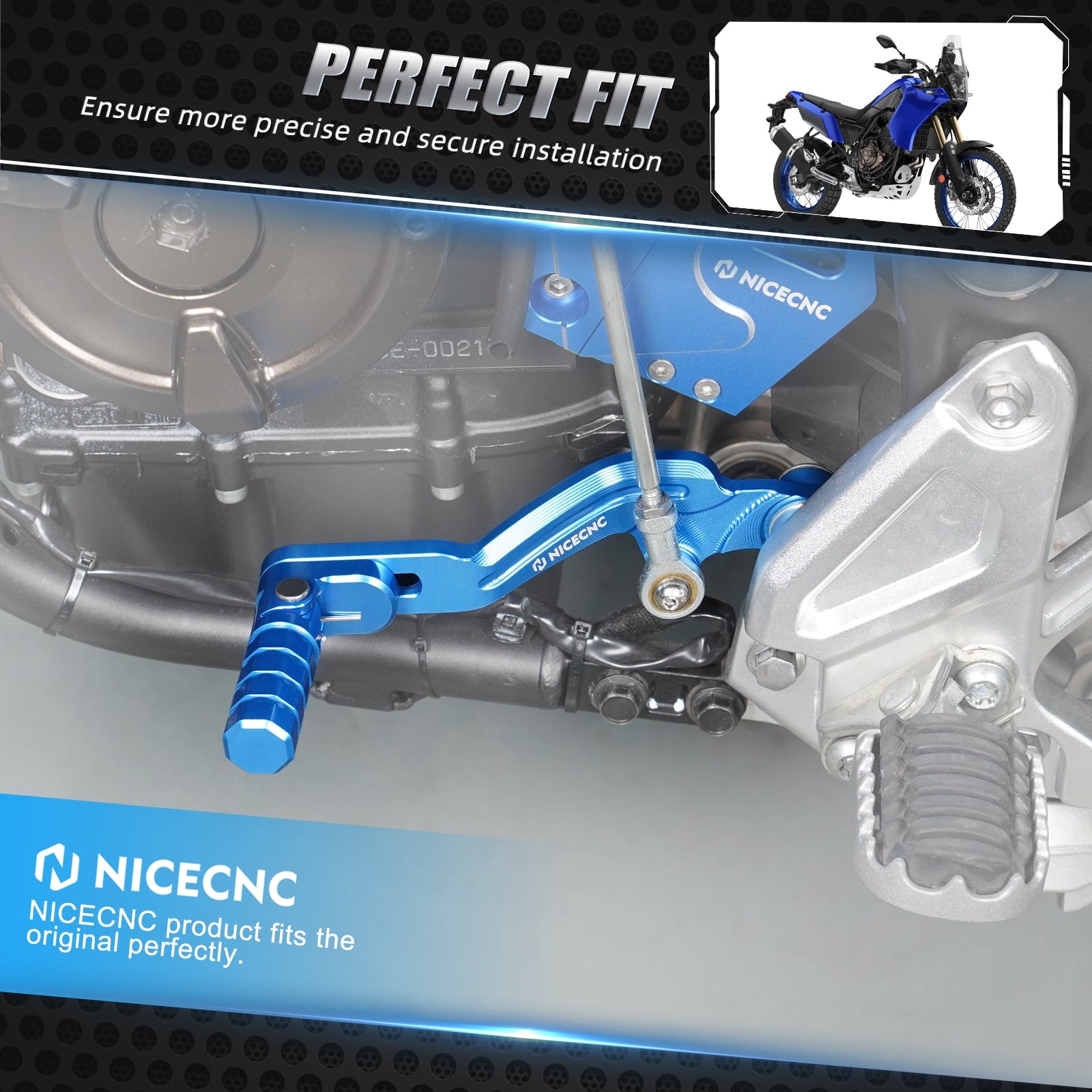 Lengthened Enlarged Foot Pegs 6061 Aluminum For YAMAHA TENERE 700 XTZ 700 19-25
