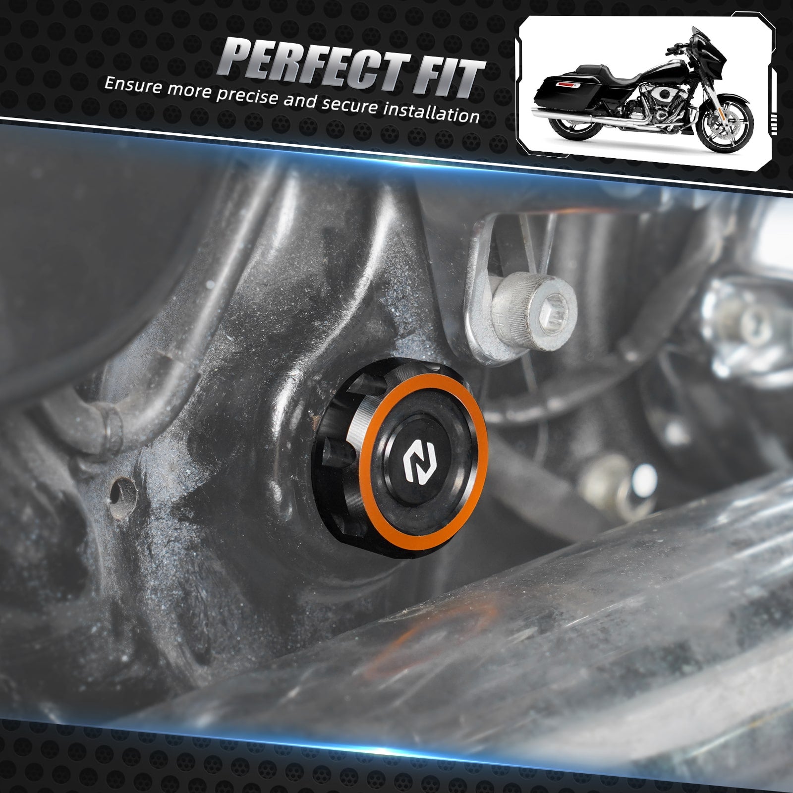 Frame Hole Plugs Covers Caps For Harley Road King Electra Street Glide Ultra Limited