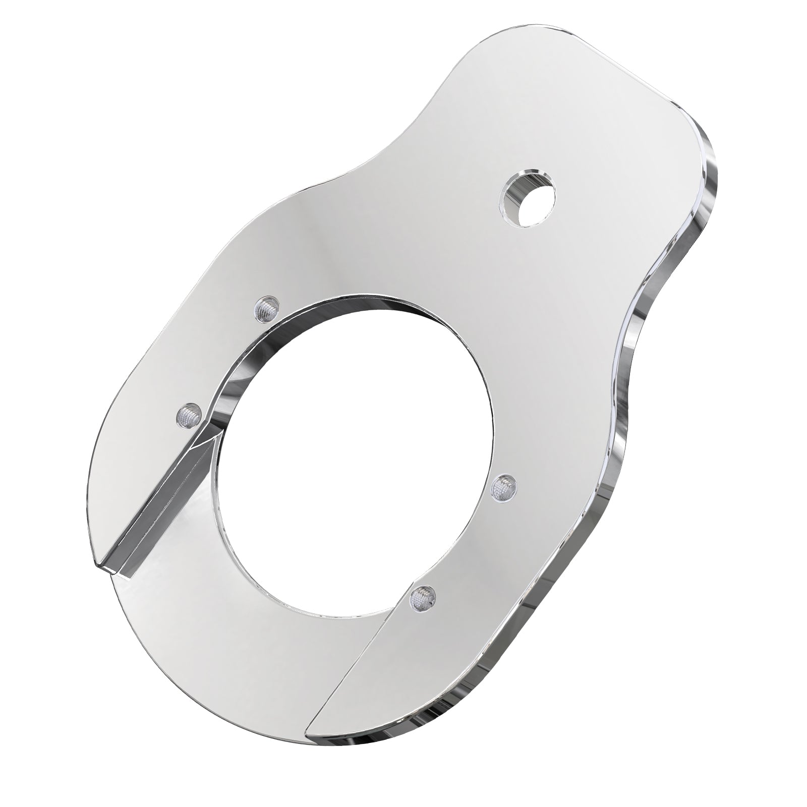 Chromed Ignition Key Switch Bracket For Harley Road King FLHR Street Glide FLHX