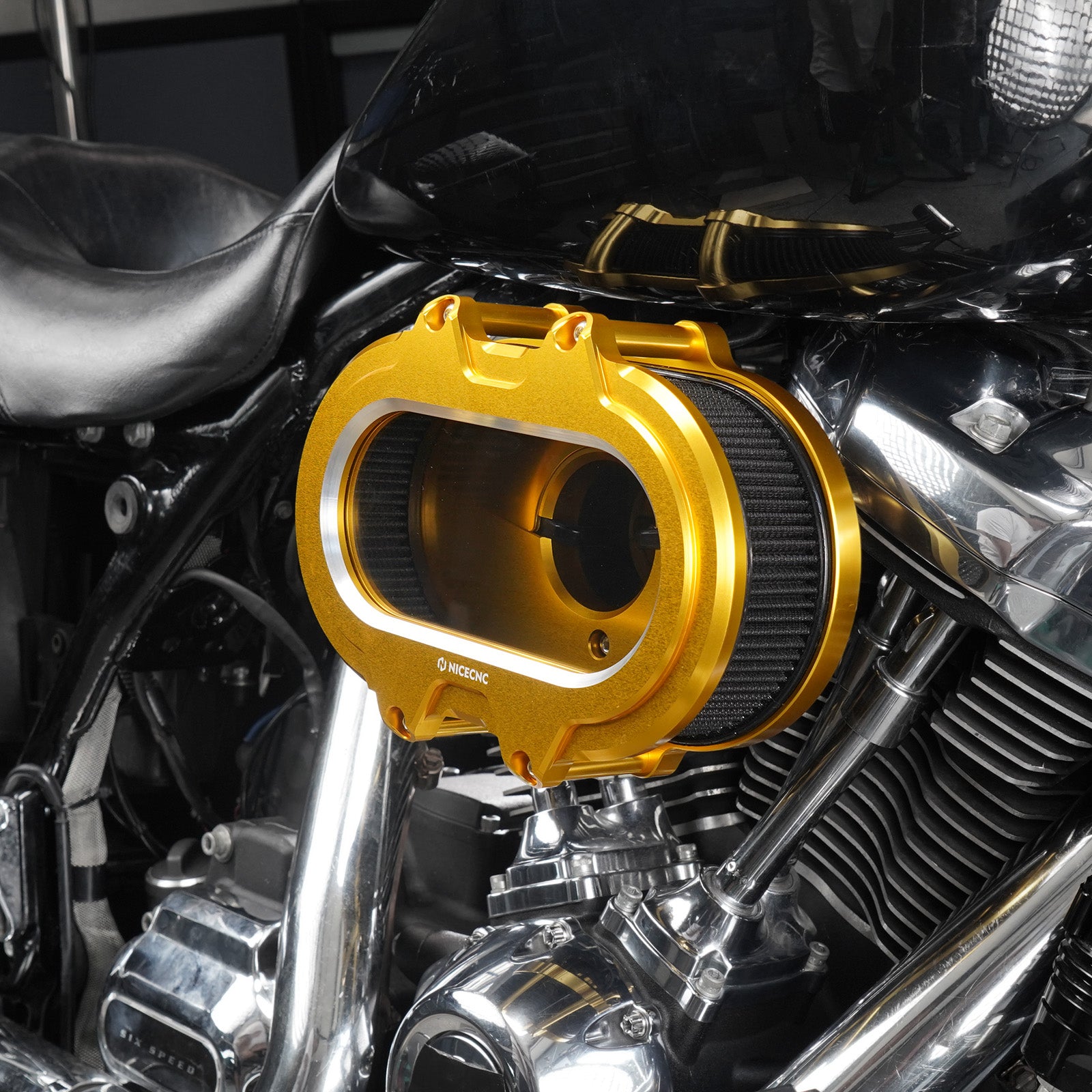 M8 Full Clear Air Cleaner Kit For Harley Softail Standard Slim Fat Boy Street Bob Low Rider