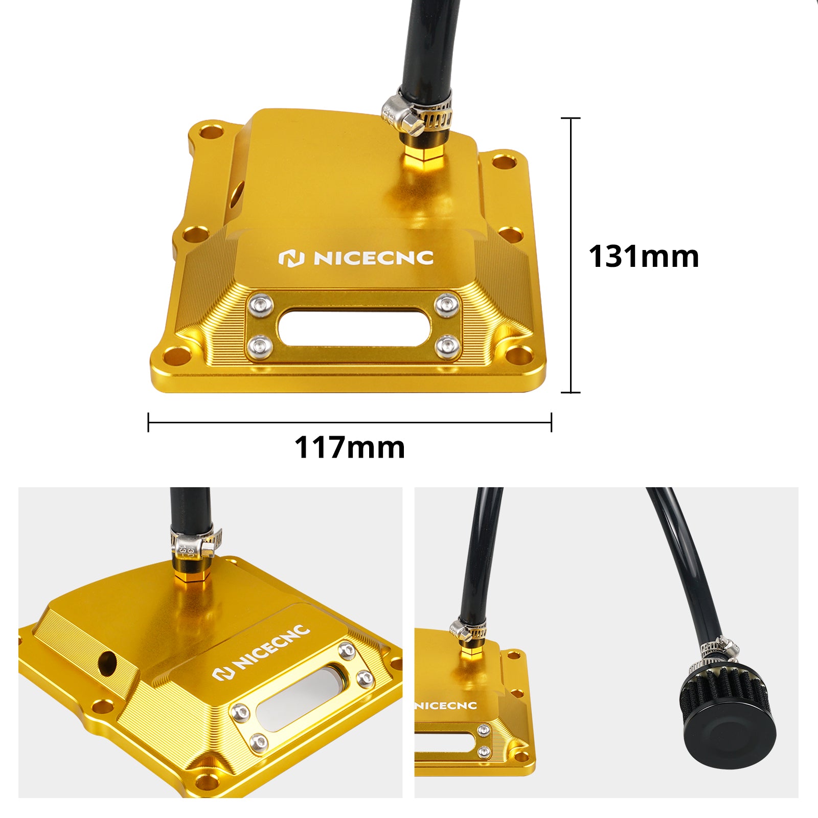 Transparent Vented Transmission Top Cover For Harley-Davidson M8 Engine 2017-2024