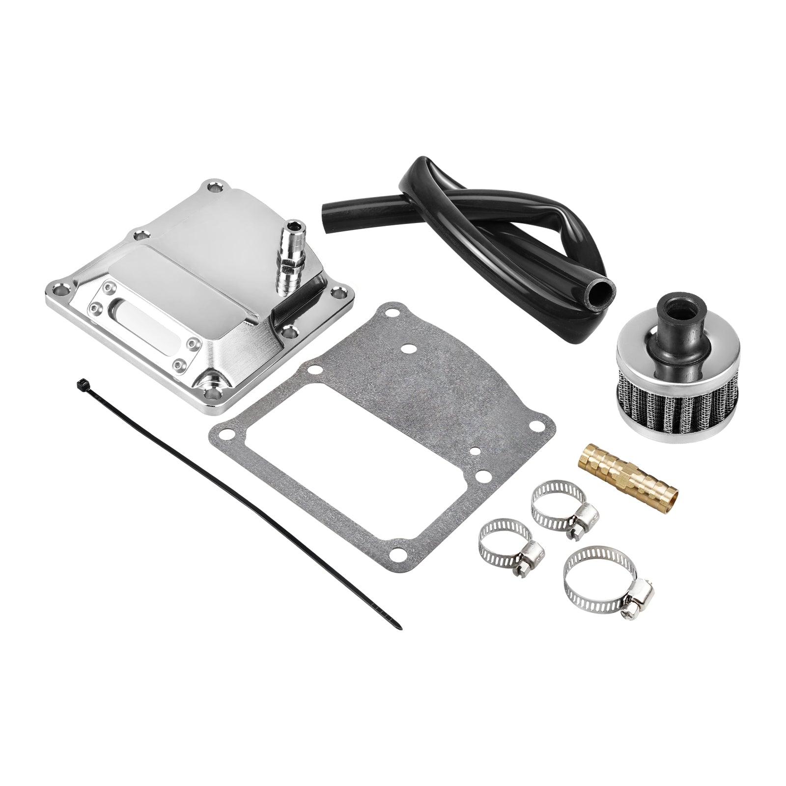 Chromed Transparent Vented Transmission Top Cover For Harley M8 Engine 2017-2024