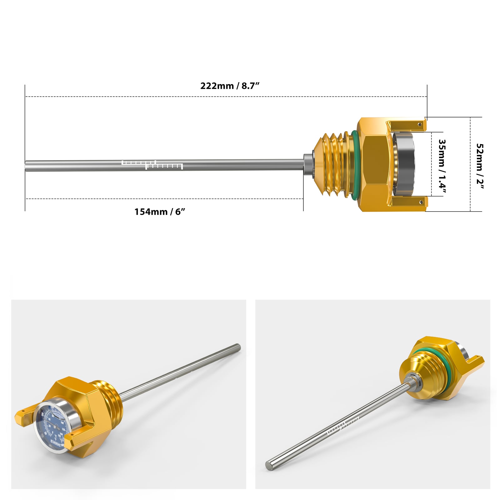 Oil Dipstick with Thermometer For Harley Davidson Road King FLHR 2017-2024 Street Glide FLHX 2017-2023