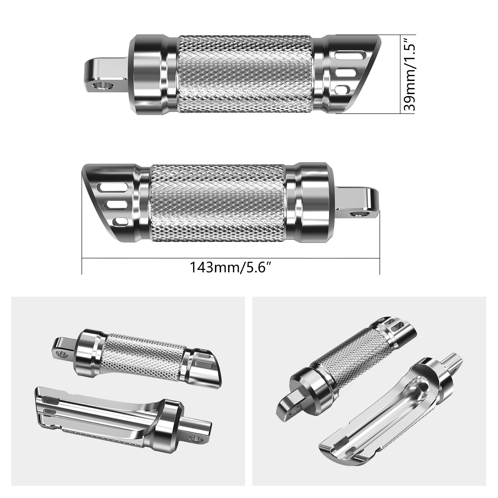 Passenger Footpegs Pedals Footrest For Harley Road King Street Glide Road Glide