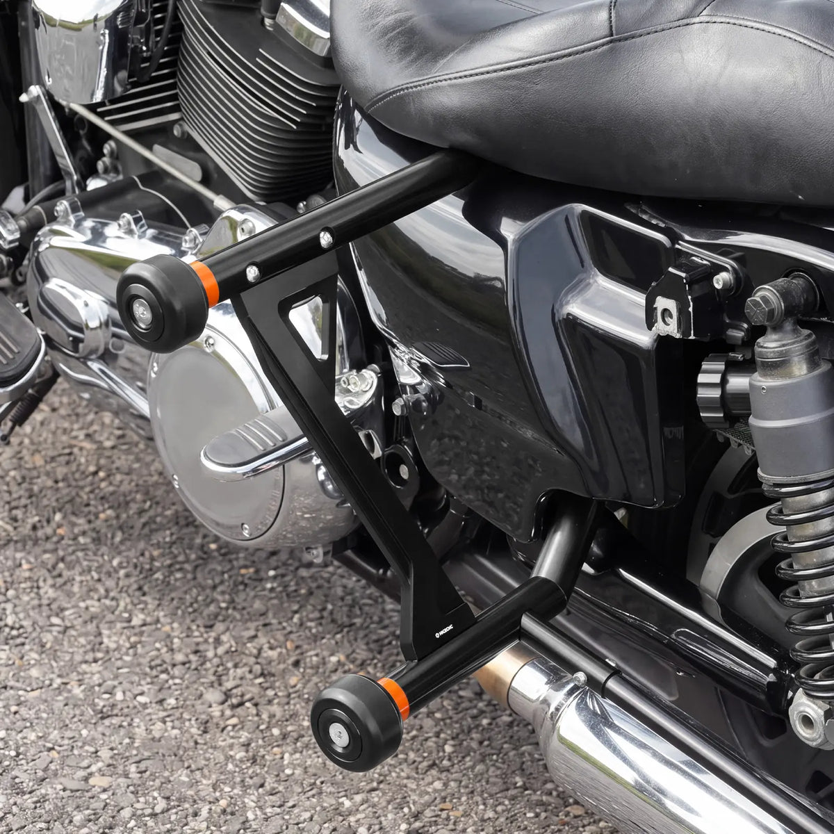 Rear Crash Bar Saddlebag Guard For Harley Road King Electra Street Glide