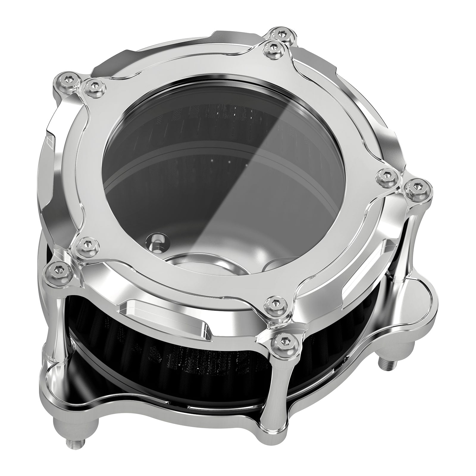 Chrome-Plating M8 LED Air Filter Intake Cleaner For Harley Road King Street Glide