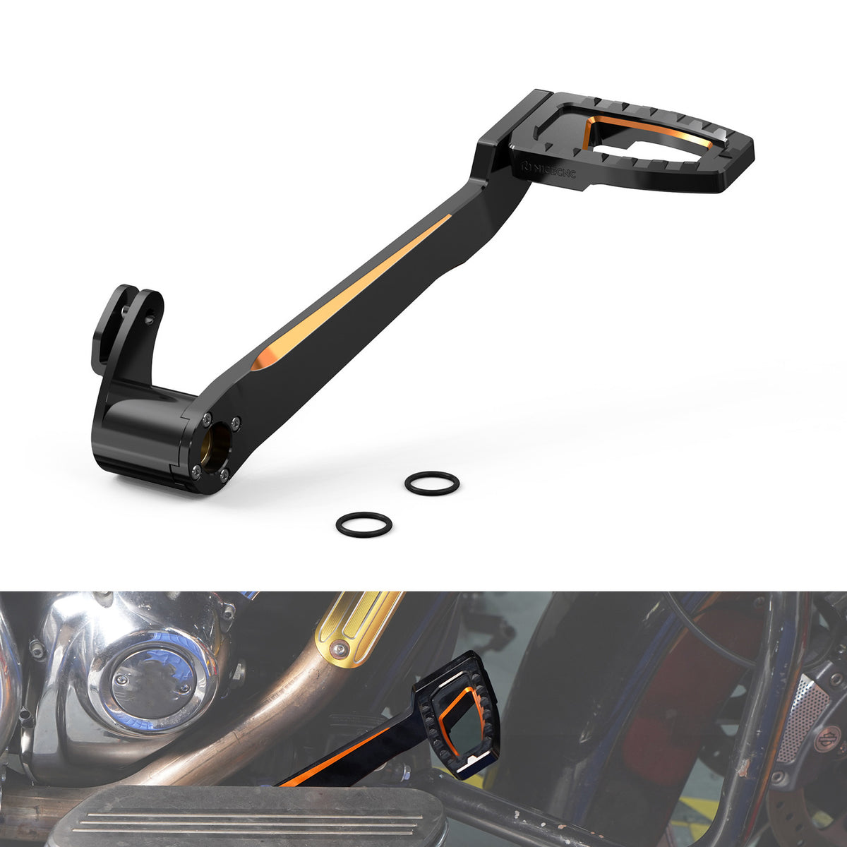 Rear Brake Lever Pedal Kit For Harley Road King Electra Street Glide Ultra Limited Freewheeler
