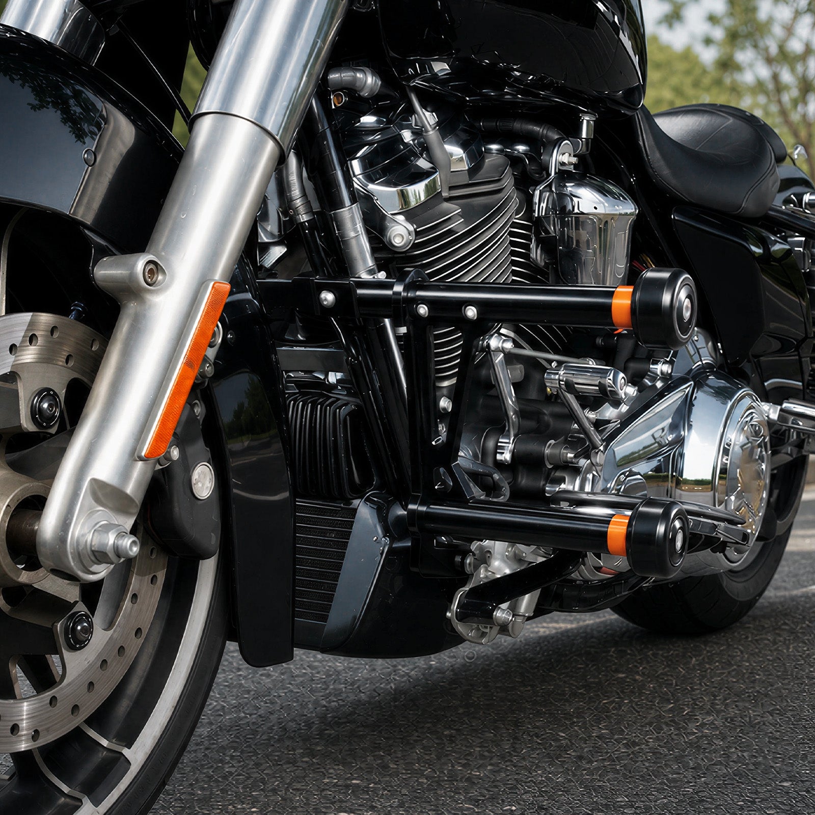Modular Front Engine Frame Guard Crash Bar For Harley Street Glide CVO Road Glide