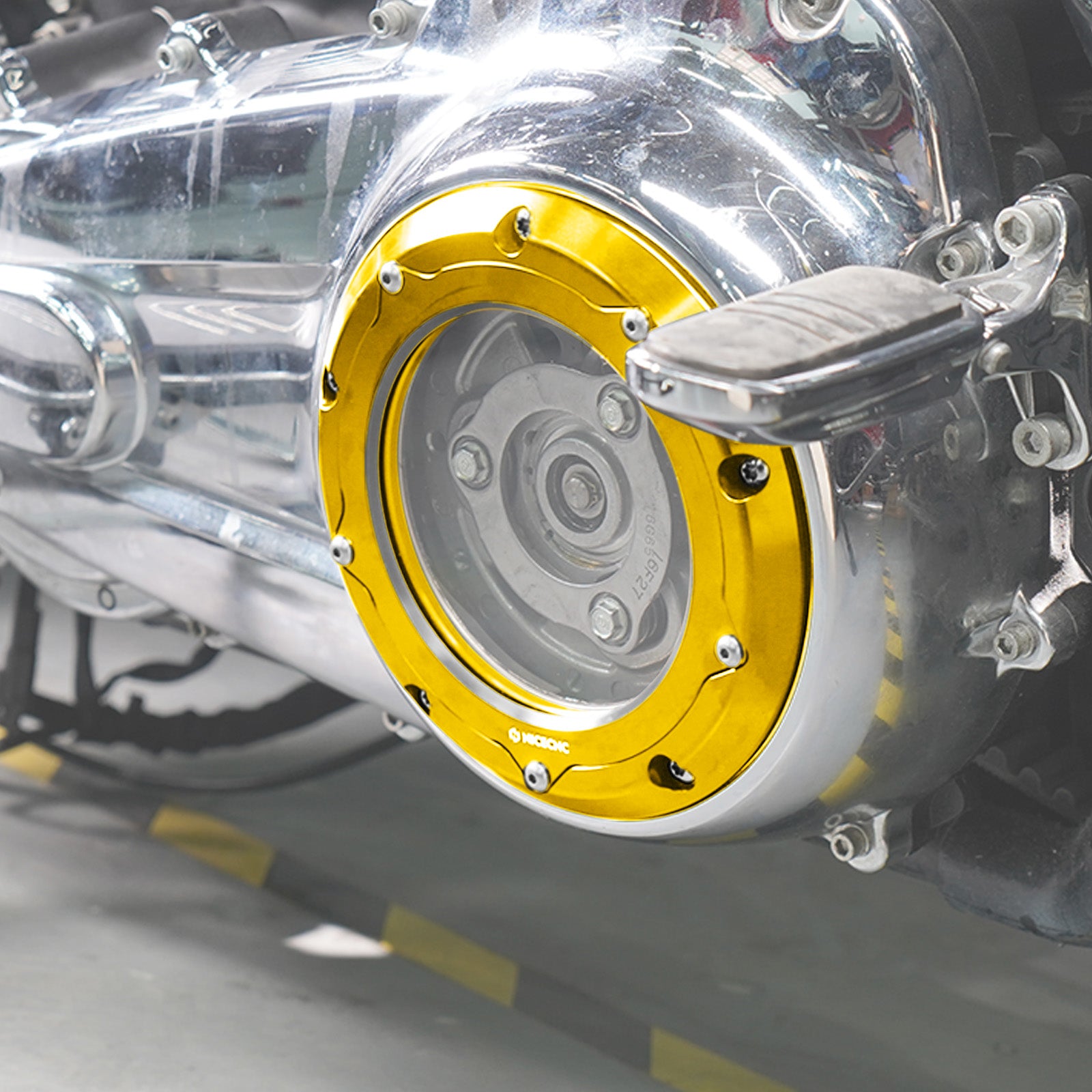 Transparent M8 Primary Derby Clutch Cover For Harley Road King Street Glide Ultra Limited
