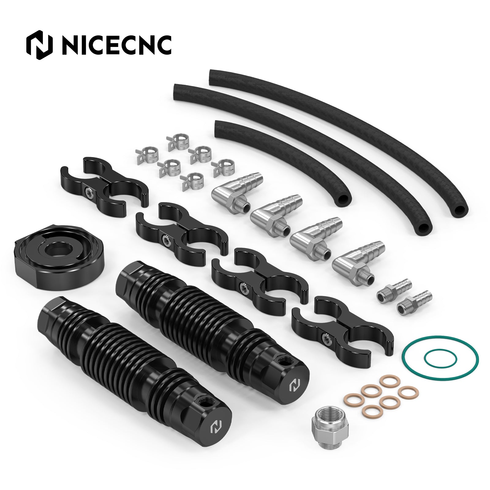 Modular Detachable Dual Engine Oil Cooler Kit For Harley Road King Street Glide Ultra Limited
